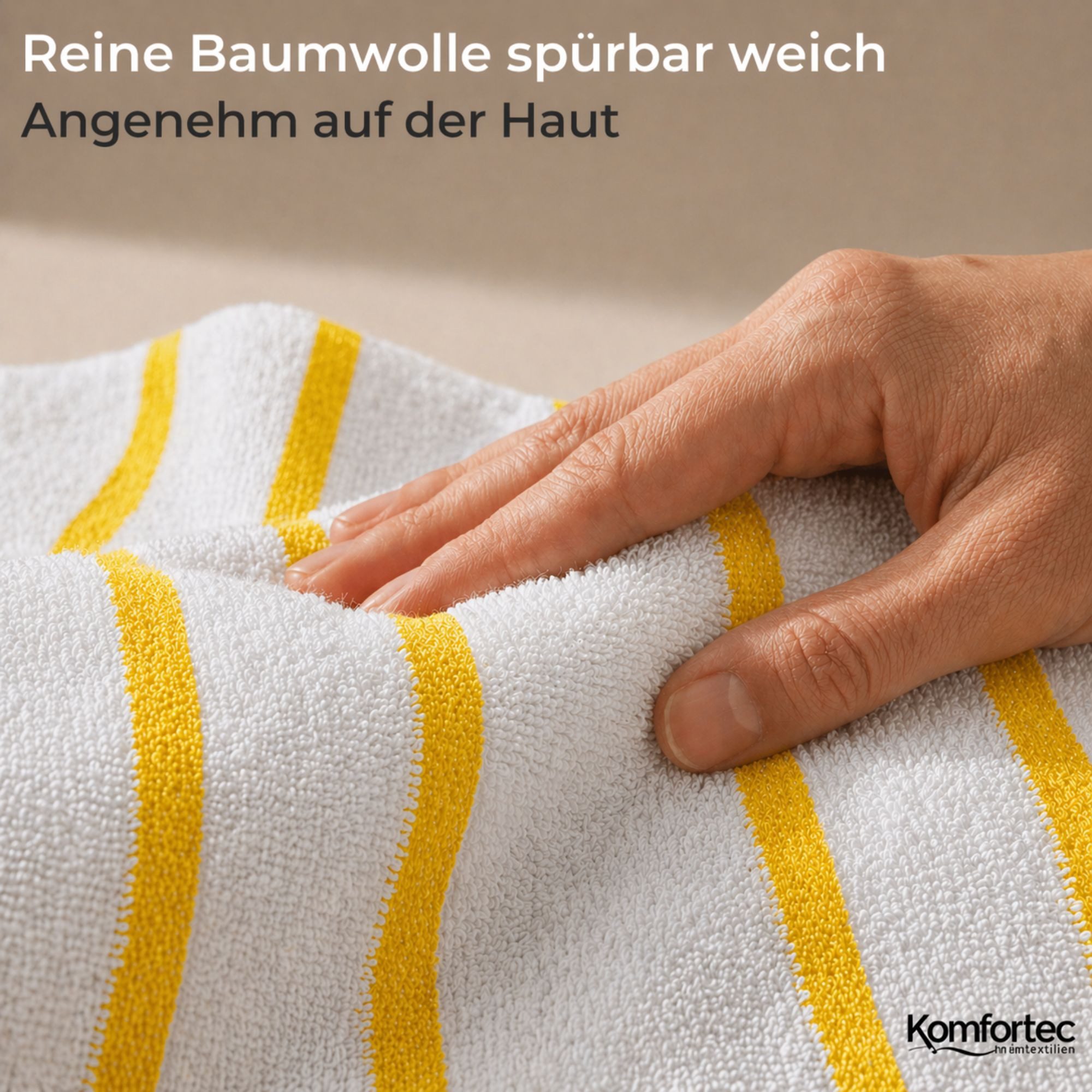 Komfortec Strandtuch 100x180 cm aus Baumwolle, Unifarben (1-St)