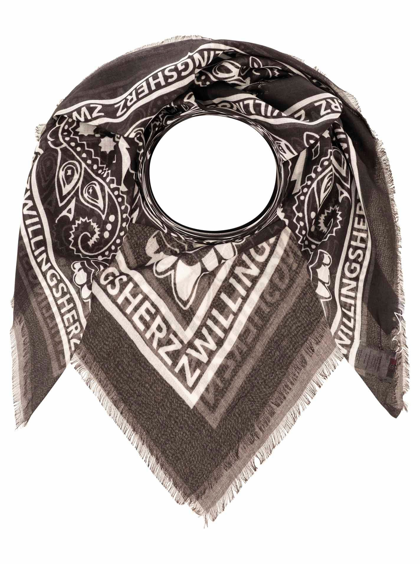 Zwillingsherz Modetuch "Paisley Pattern", Paisley Muster, Fransenabschlüsse rundum, leichtes Material