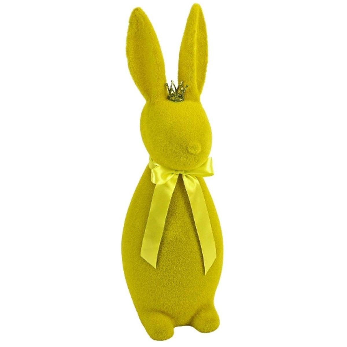 Werner Voß Osterhase Dekorationsobjekt Hase mit Krone Grün beflockt (69cm)
