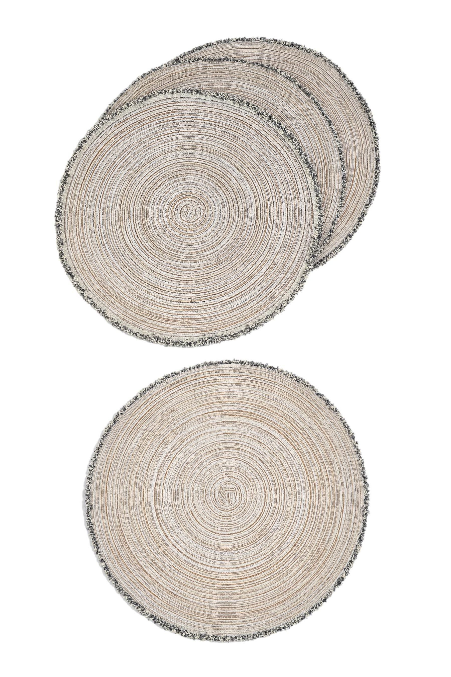 Platzset 4er-Set Platzsets mit Fransen