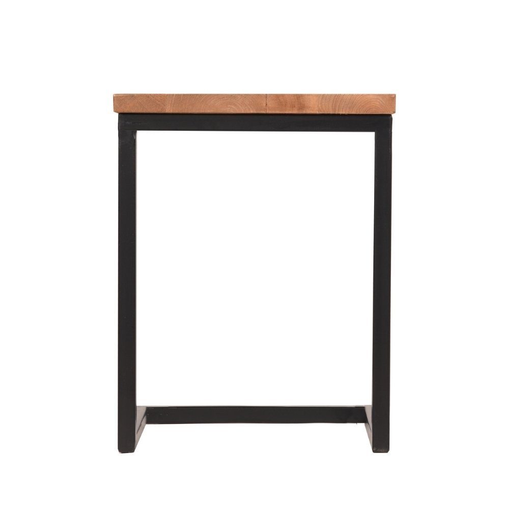 Beistelltisch Lahela Natur-dunkel aus in RINGO-Living Mangoholz Möbel 500x400x400mm, Beistelltisch