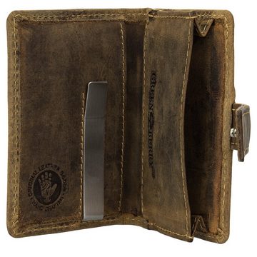 Greenburry Geldbörse Vintage Leder Kartenhalter Dollarclip Geldklammer RFID 1642