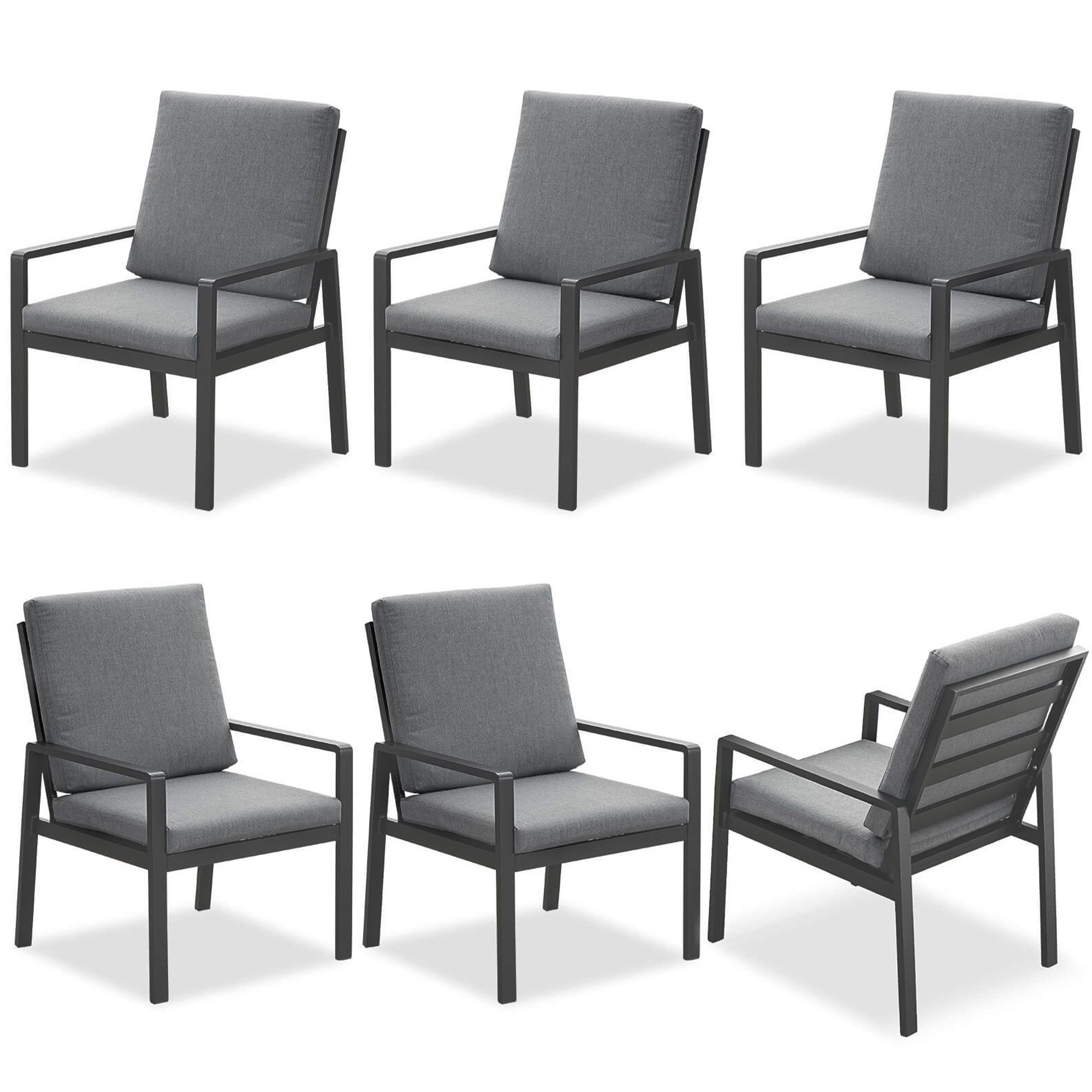 MeXo Gartenstuhl Aluminium Gartenmöbel Esstischstuhl (wetterfeste günstig online kaufen