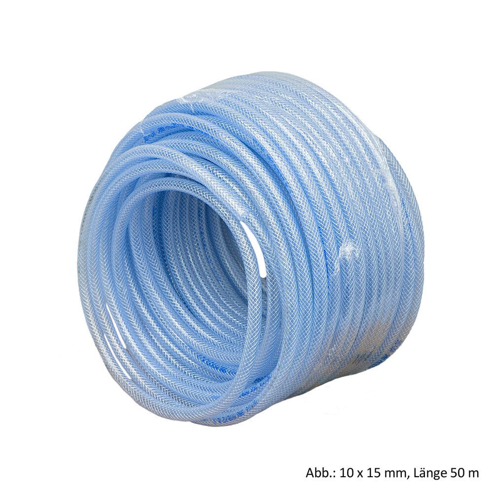 bevo Gartenschlauch PVC Luftschlauch L: 50 m, Innen Ø 16 mm, Außen Ø 22 mm, 13 bar, Transp