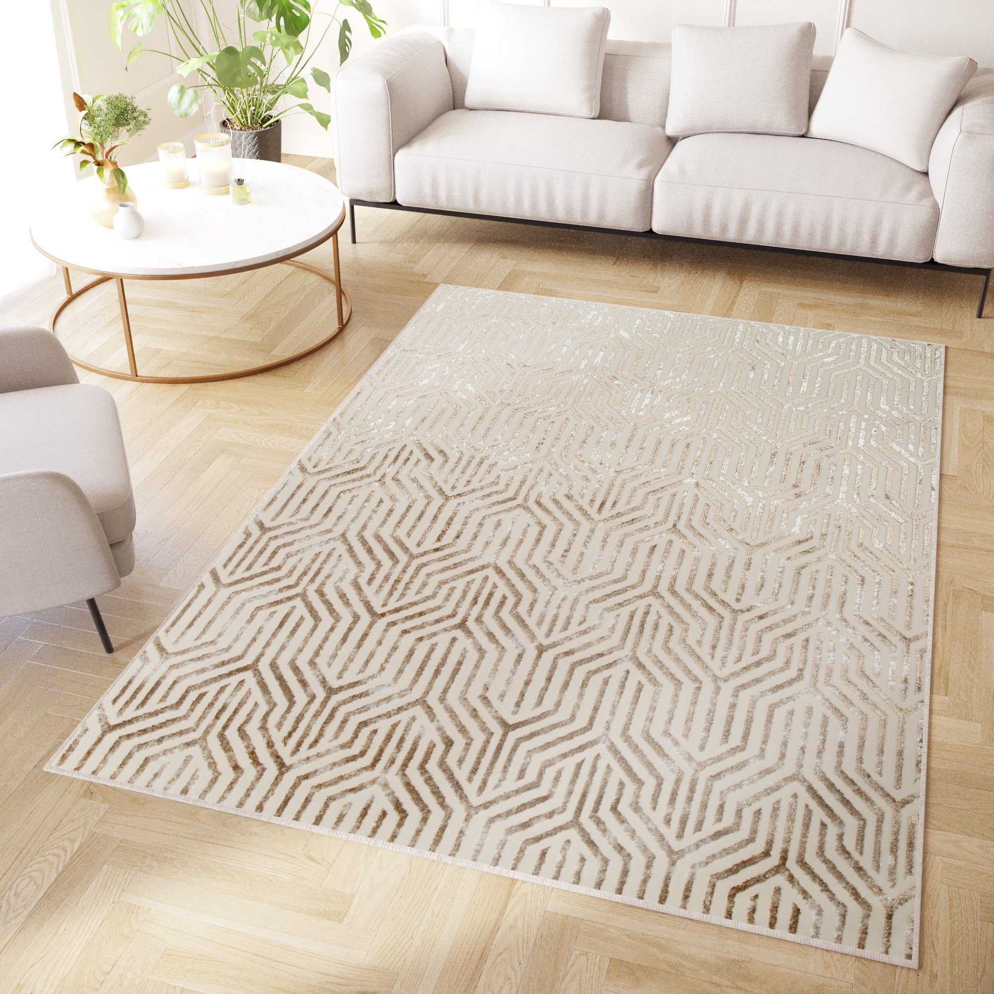 Tapiso Teppich CRYSTAL, rechteckig, Höhe: 8 günstig online kaufen