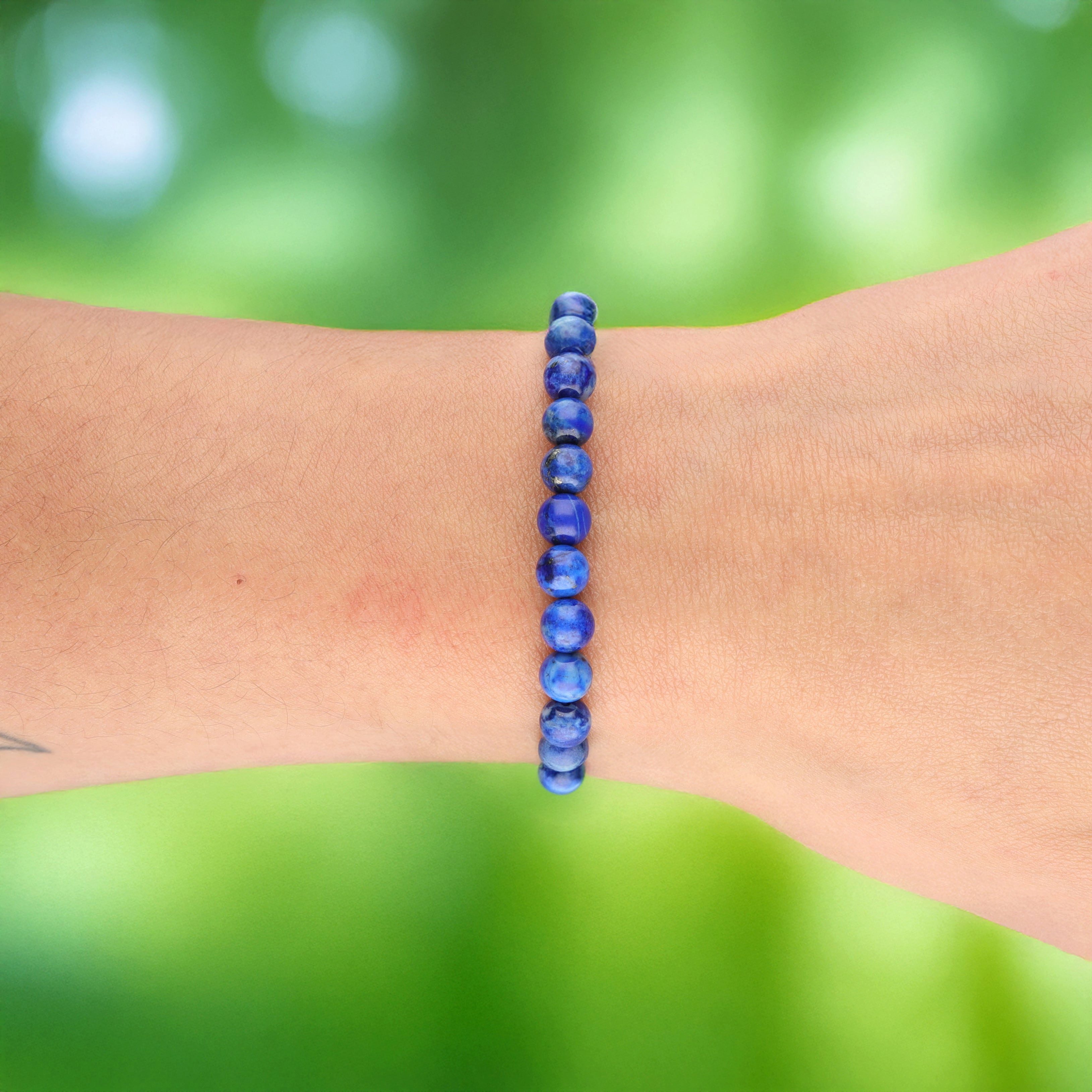 Lebensquelle Plus Armband Lapislazuli Kugelarmband, 6mm – Bild 2 von 3