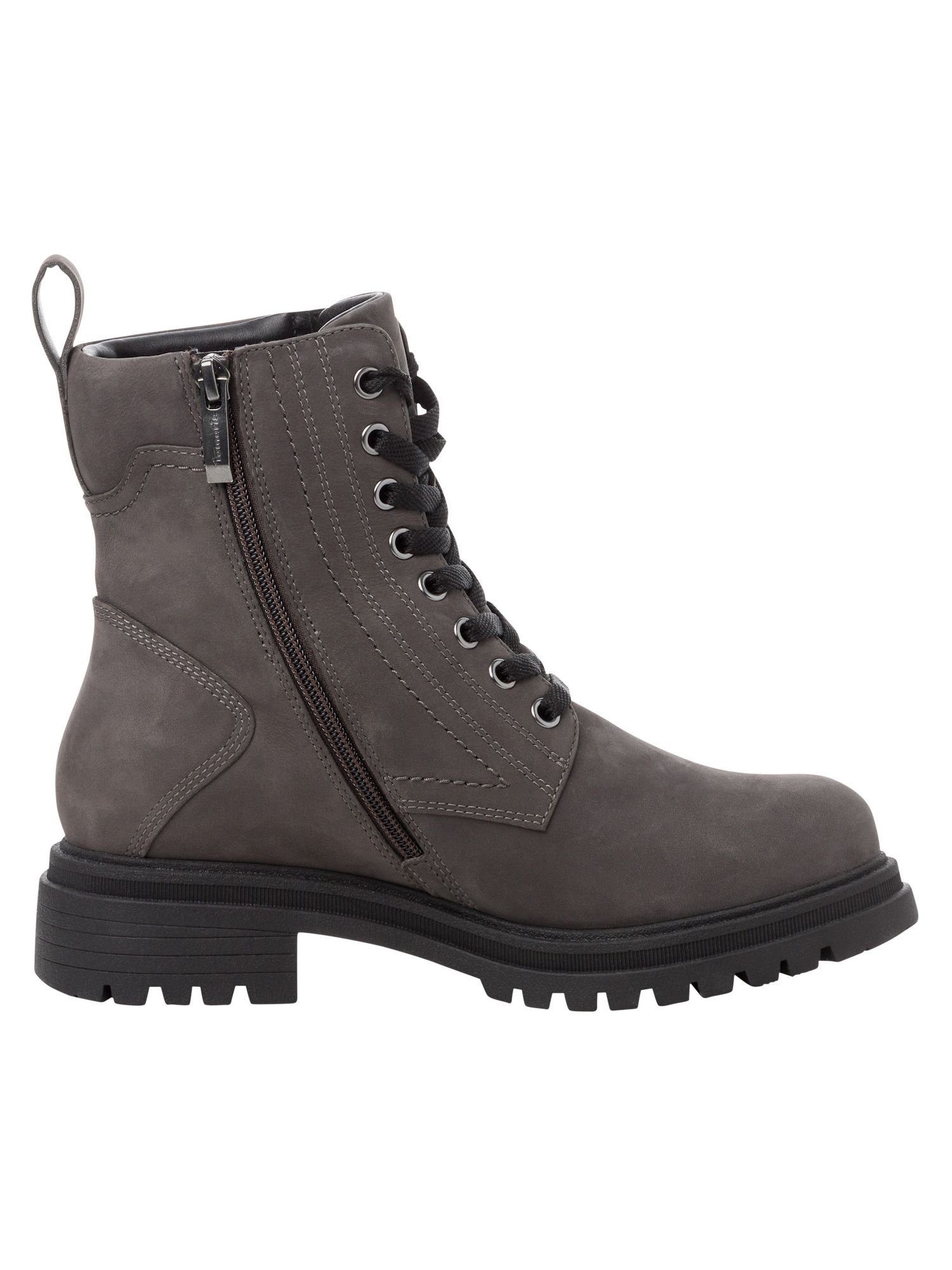 Tamaris Gore-Tex, Removable Sock aus Leder kein Absatz Schnürstiefelette Gore-Tex