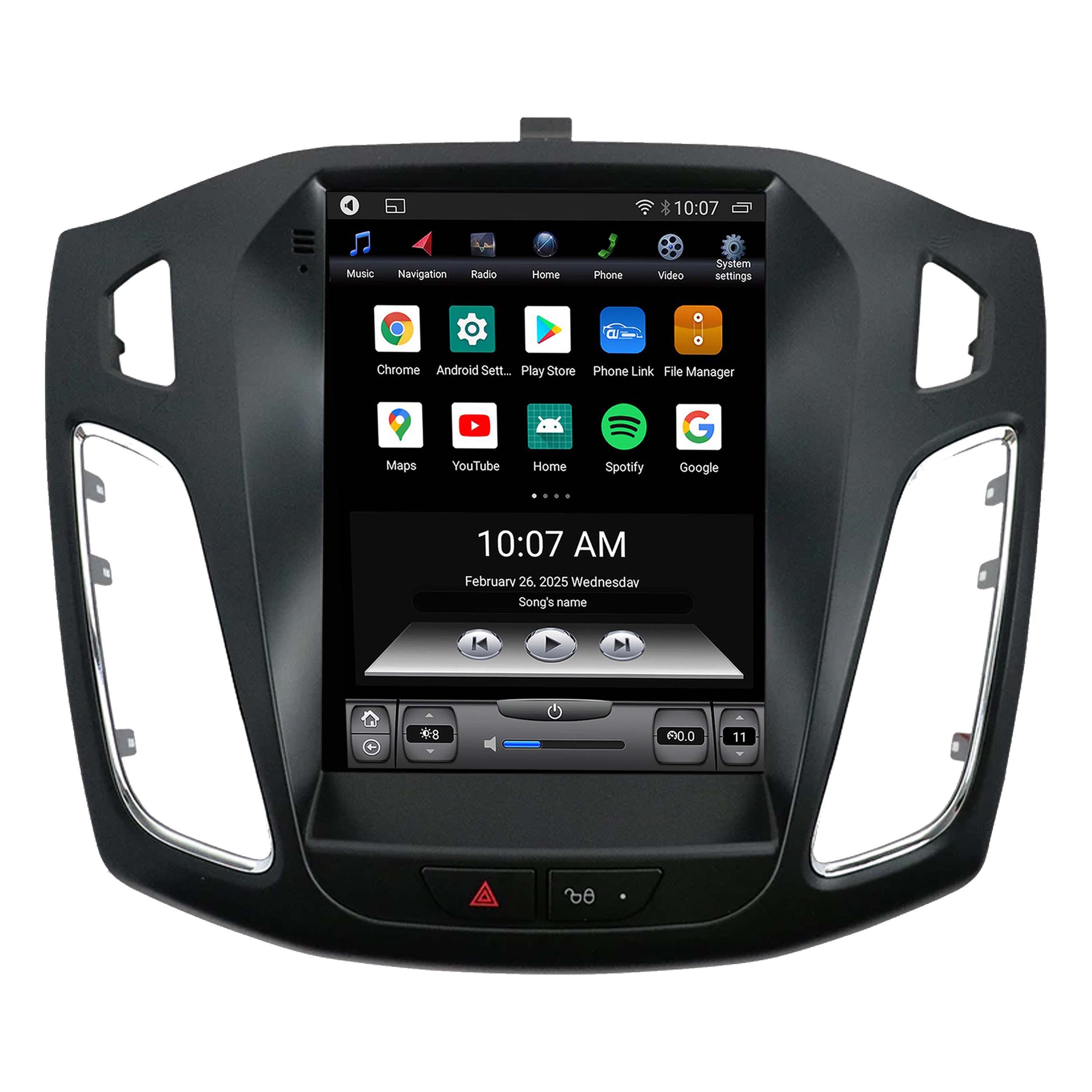 TAFFIO Für Ford Focus MK3 10-19 9.7" Touchscreen Android Autoradio CarPlay Einbau-Navigationsgerät