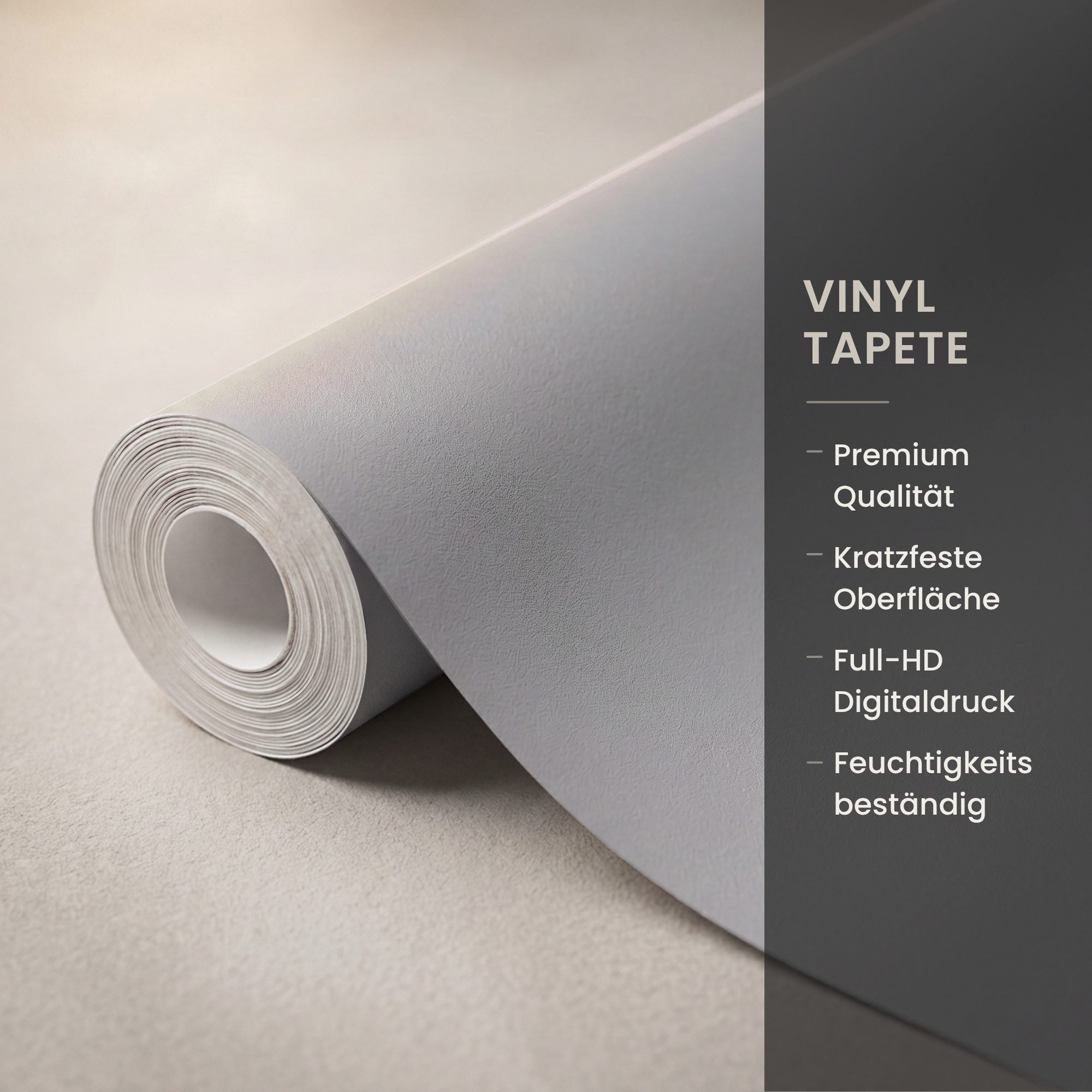 OnlyWow Fototapete Frau - Nudeln - Schwarz - Weiß, Matt, bedruckt, Wandtapete, Modern, Wanddekoration, Vinyl Tapete 220x220cm