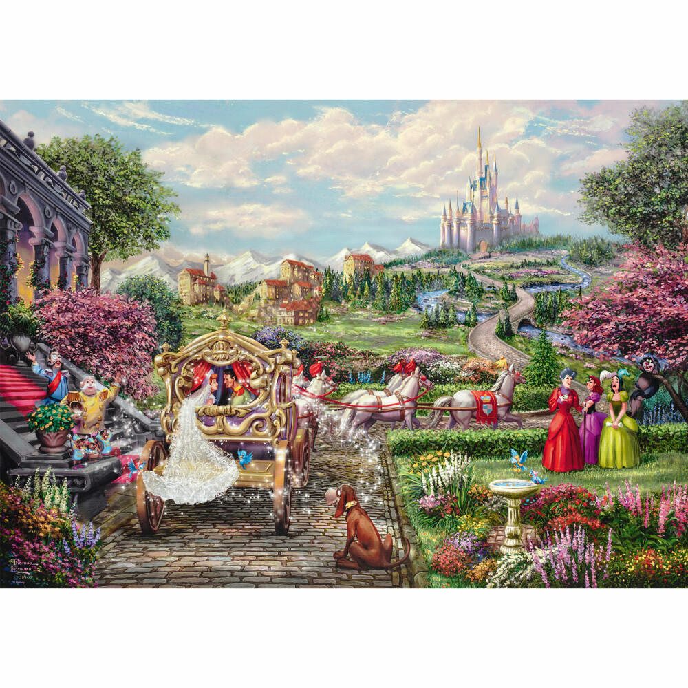 Schmidt Spiele Puzzle Disney Cinderella Happily Ever After Kinkade, 1000 Puzzleteile