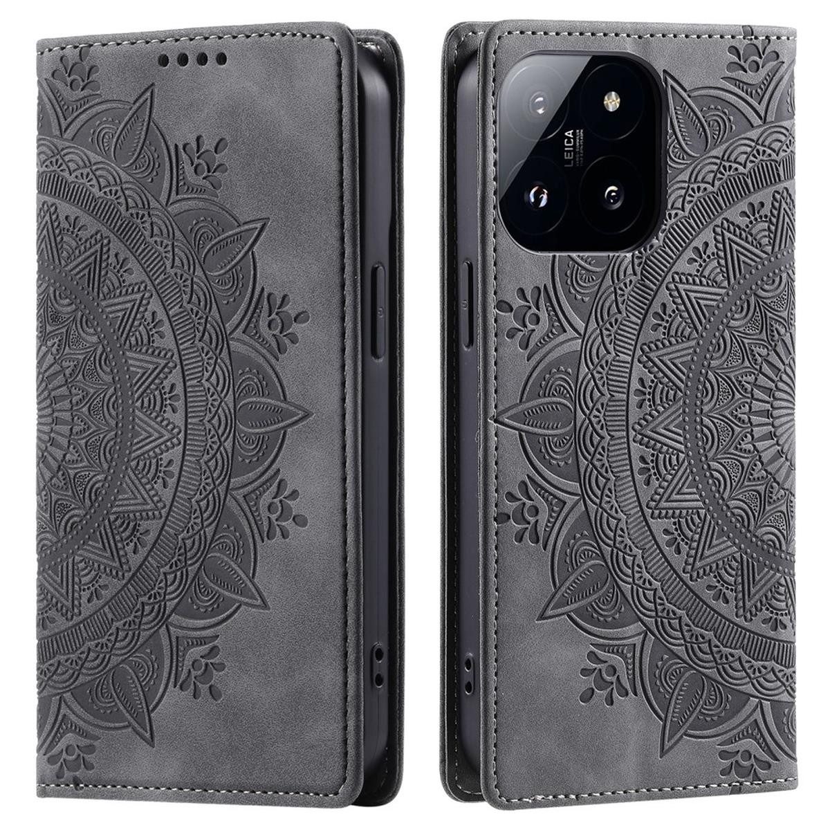 CoverKingz Handyhülle Hülle für Xiaomi 14 Handyhülle Flip Case Cover Schutz Tasche Etui, Mandala