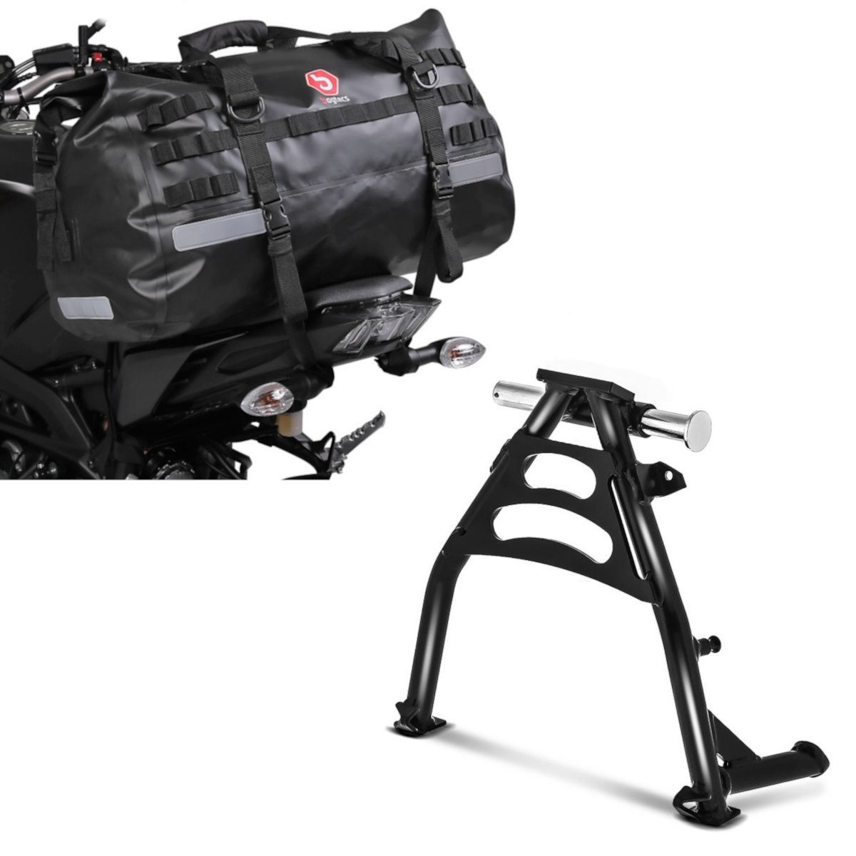 ConStands Motorradheber Set Hauptständer + Hecktasche S2