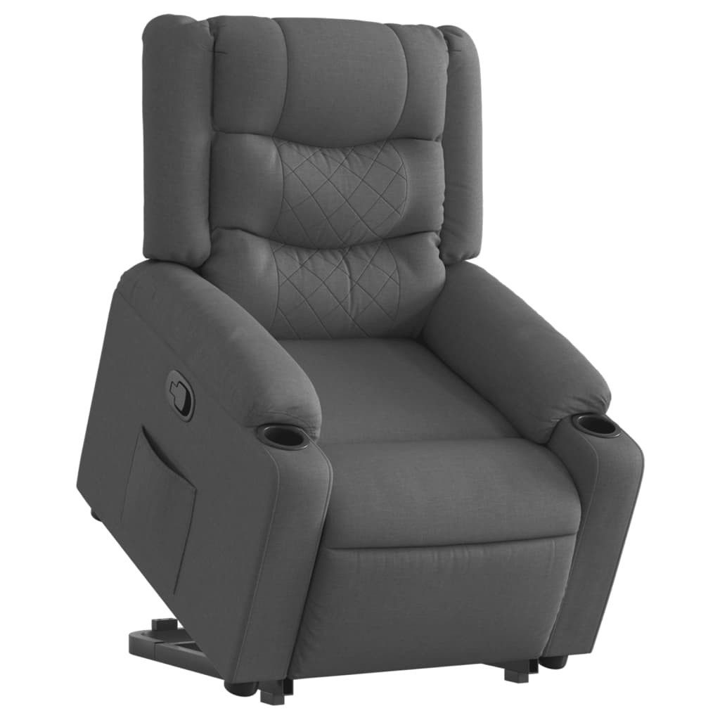 vidaXL Sessel Relaxsessel mit Aufstehhilfe Dunkelgrau Stoff (1-St) günstig online kaufen
