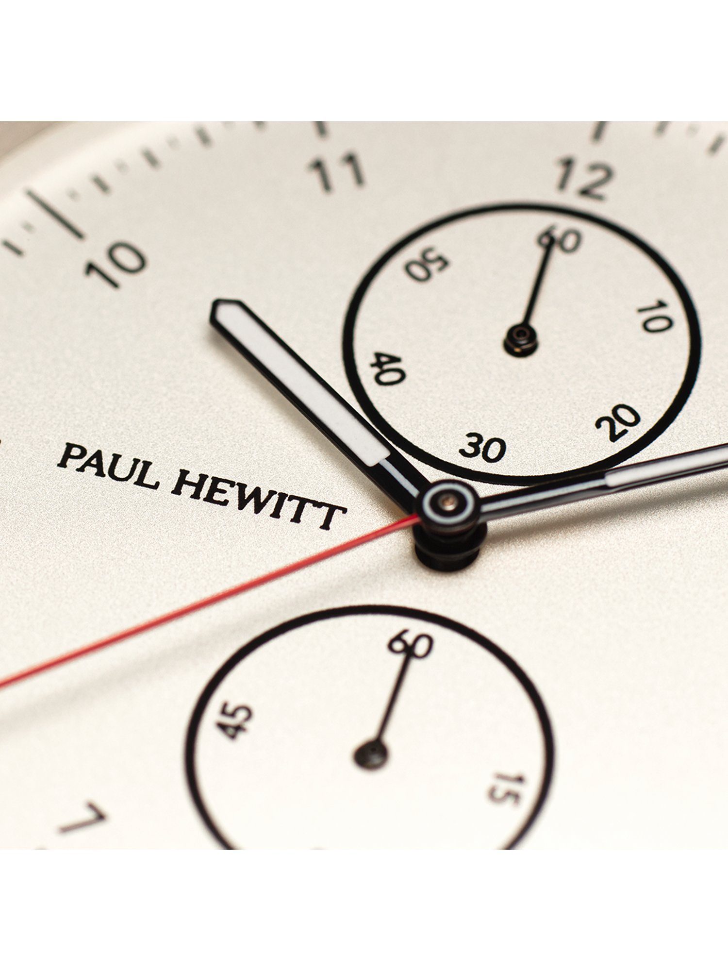 Hewitt Quarz, Herren-Uhren weiß Klassikuhr HEWITT Paul silber, Quarzuhr Analog PAUL
