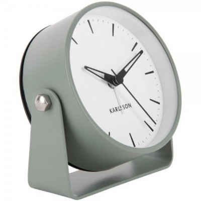 Karlsson Uhr Wecker Calm Metal Grayed Jade