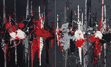 WandbilderXXL XXL-Wandbild Impulses 210 x 70 cm, Abstraktes Gemälde, handgemaltes Unikat