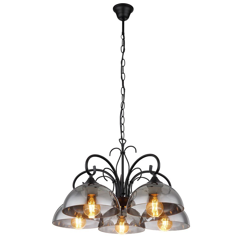 GLOBO LIGHTING Люстры, Leuchtmittel nicht inklusive, Pendelleuchte Hängelampe Hängeleuchte Rauchglas Höhenverstellbar 120cm