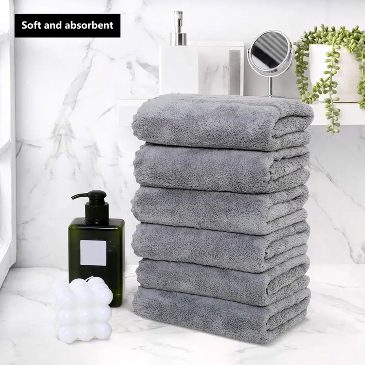 Soapbrothers Handtuch Set 6 Stück Hotelqualität Handtuch für Badezimmer, 34,8 x 73,66 cm, (6-tlg) | Handtuch-Sets