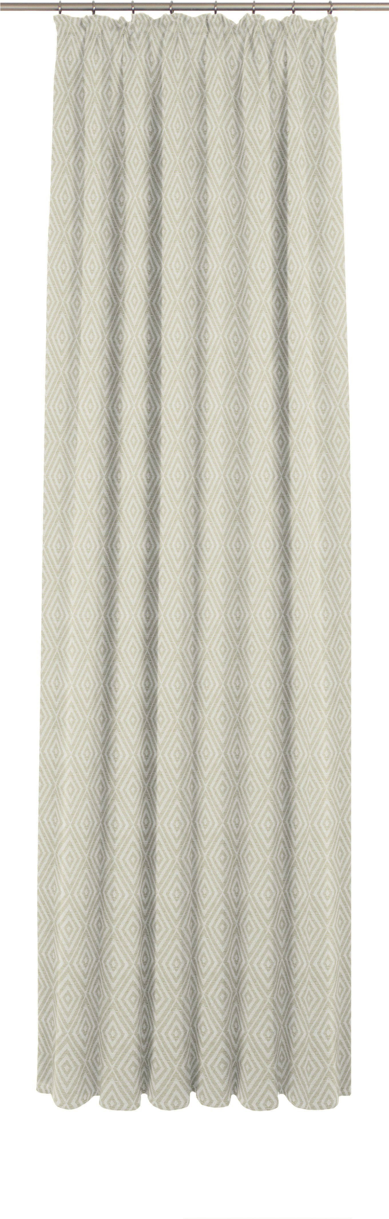 Vorhang Telfort, Wirth, Kräuselband (1 St), blickdicht, Jacquard grau | Fertiggardinen