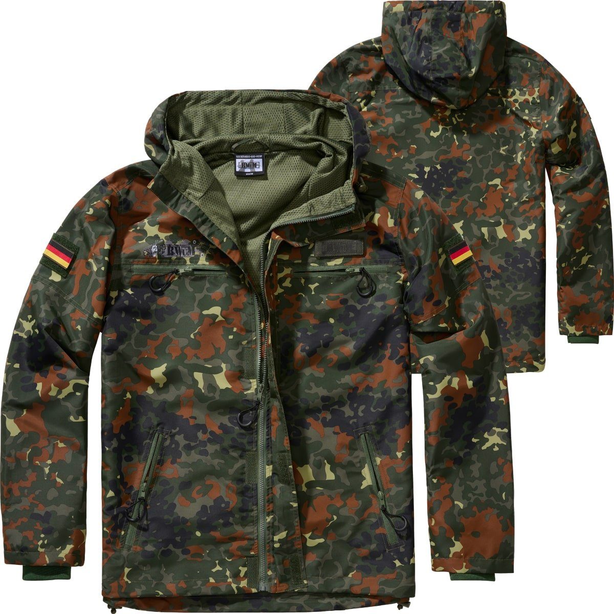 Windbreaker BWuM Tactical Windbreaker Zipper Sommer + Patch & Flaggen
