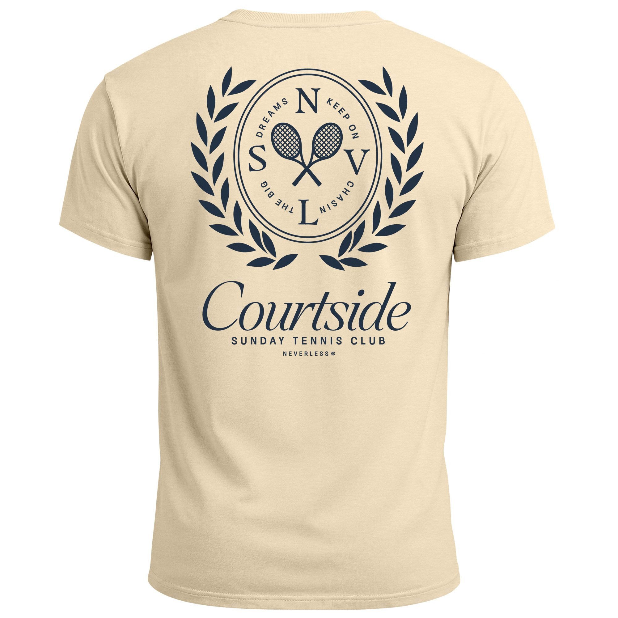 Print-Shirt Herren T-Shirt Backprint Tennis Club Aufdruck Grafikshirt Sport