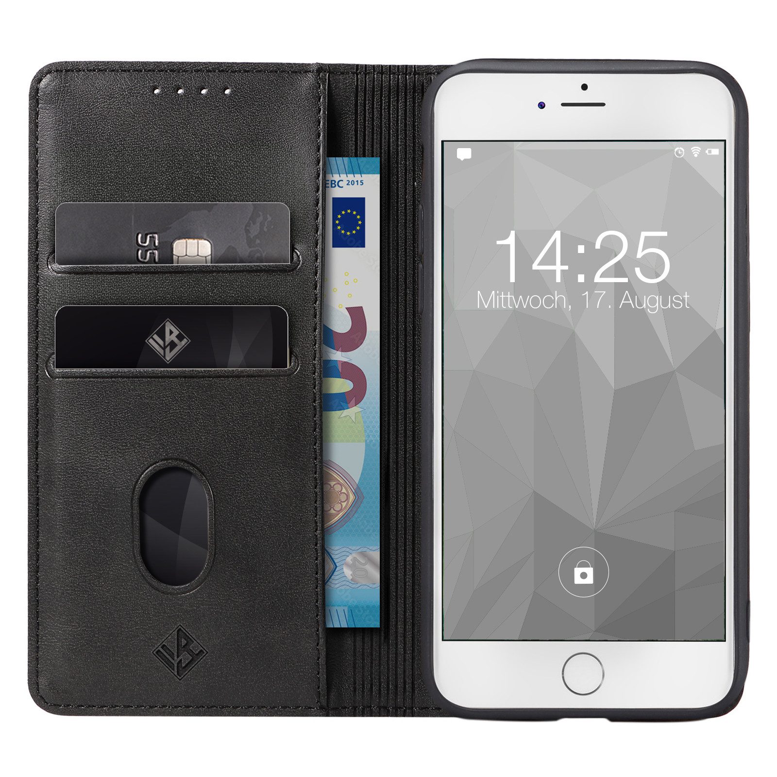 Tec-Expert Handyhülle Tasche Hülle für Apple iPhone 7 / Apple iPhone 8 4.7 Zoll, 4.7", Cover Klapphülle Case mit Kartenfach Fliphülle aufstellbar