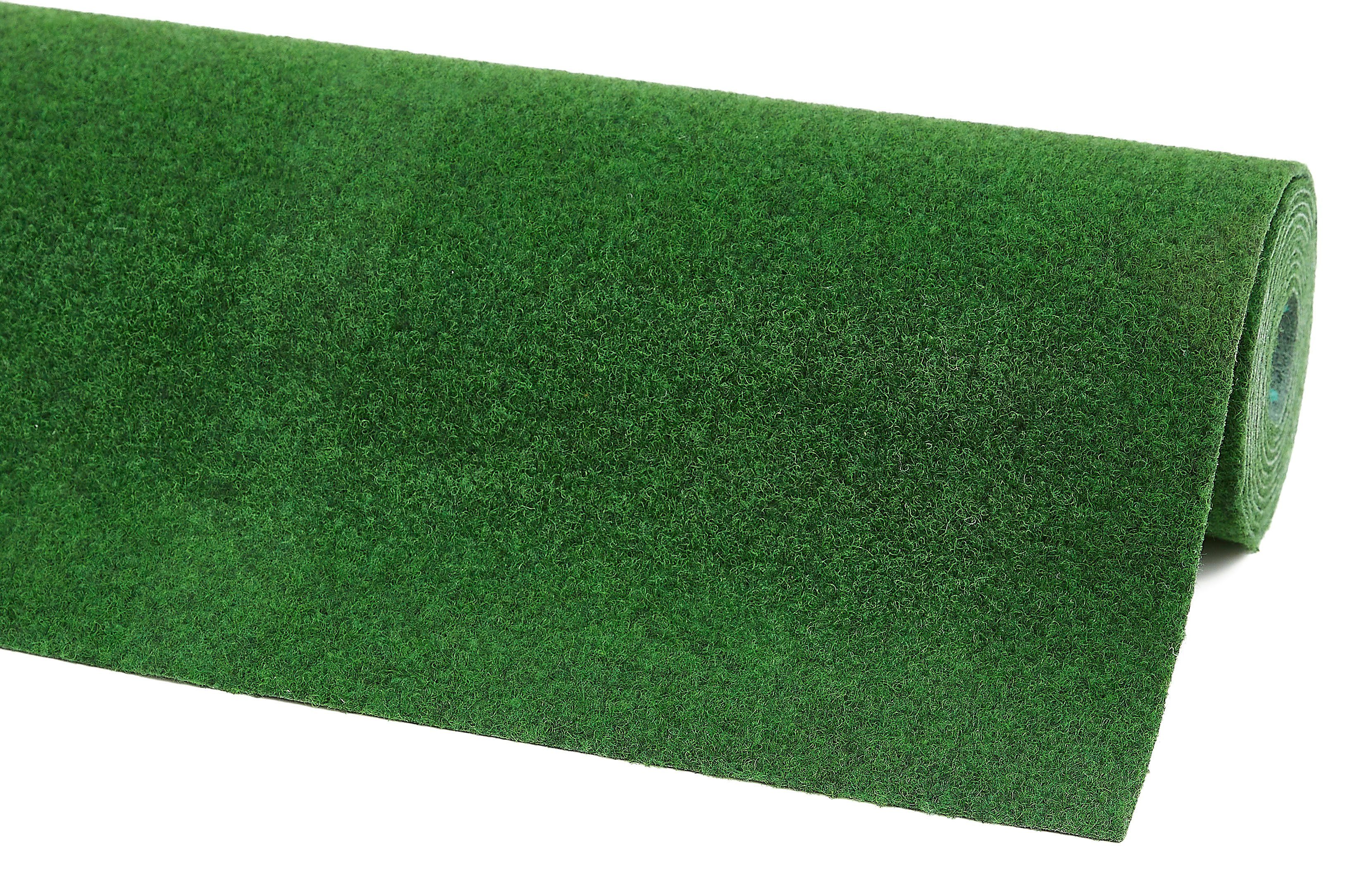 Kunstrasen Dijon, Andiamo, rechteckig, Höhe: 6 mm, aus Nadelfilz, mit Noppen, strapazierfähig, wasserfest & UV-beständig grün