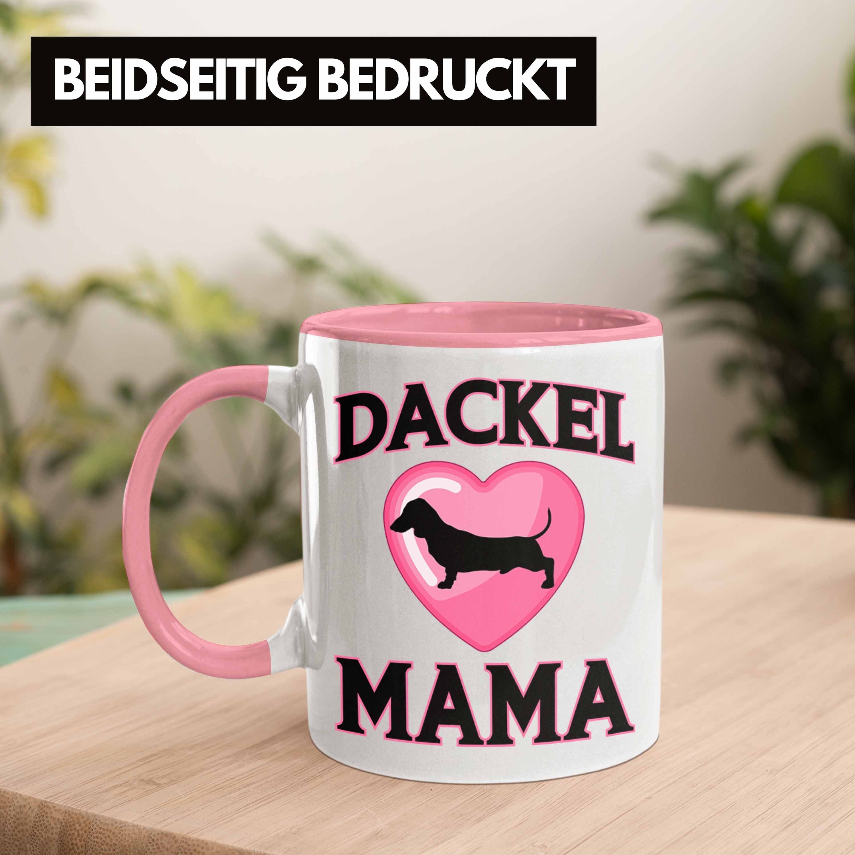 Tasse Tasse Rosa Frauen Dackel Trendation Dackel-Besitzerin Mama Geschenk - Trendation