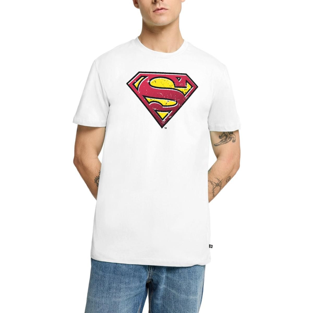 Spreadshirt T-Shirt DC Comics Superman Logo Used Look Punkte Style Männer P günstig online kaufen