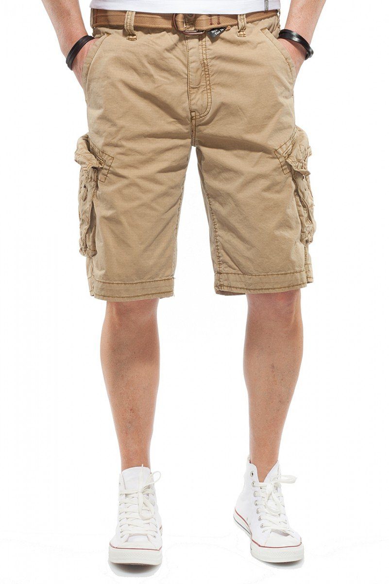 Jet Lag Cargoshorts Take Gold Gürtel mit 3 off