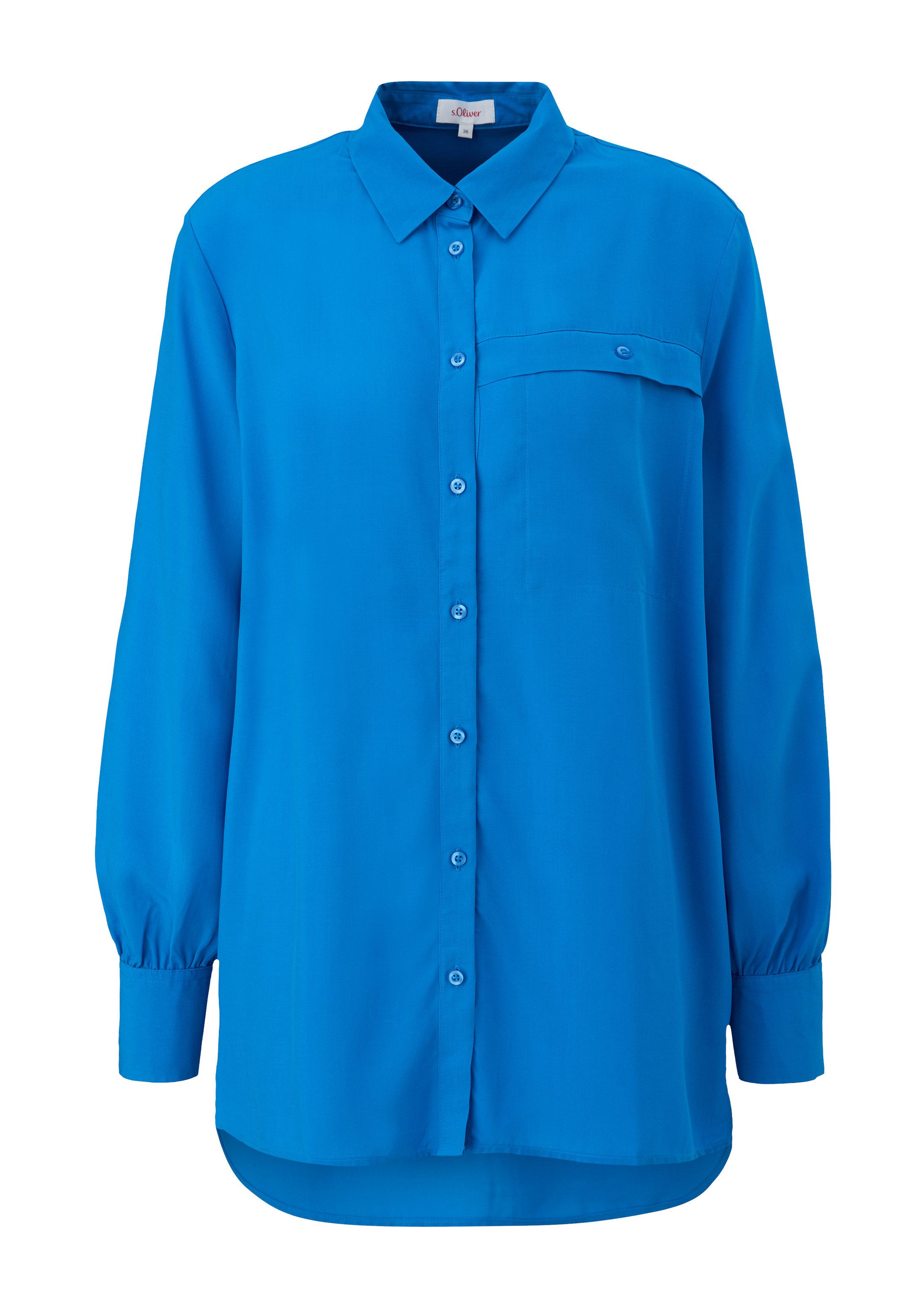 s.Oliver Langarmbluse Bluse Longbluse aus reiner Viskose