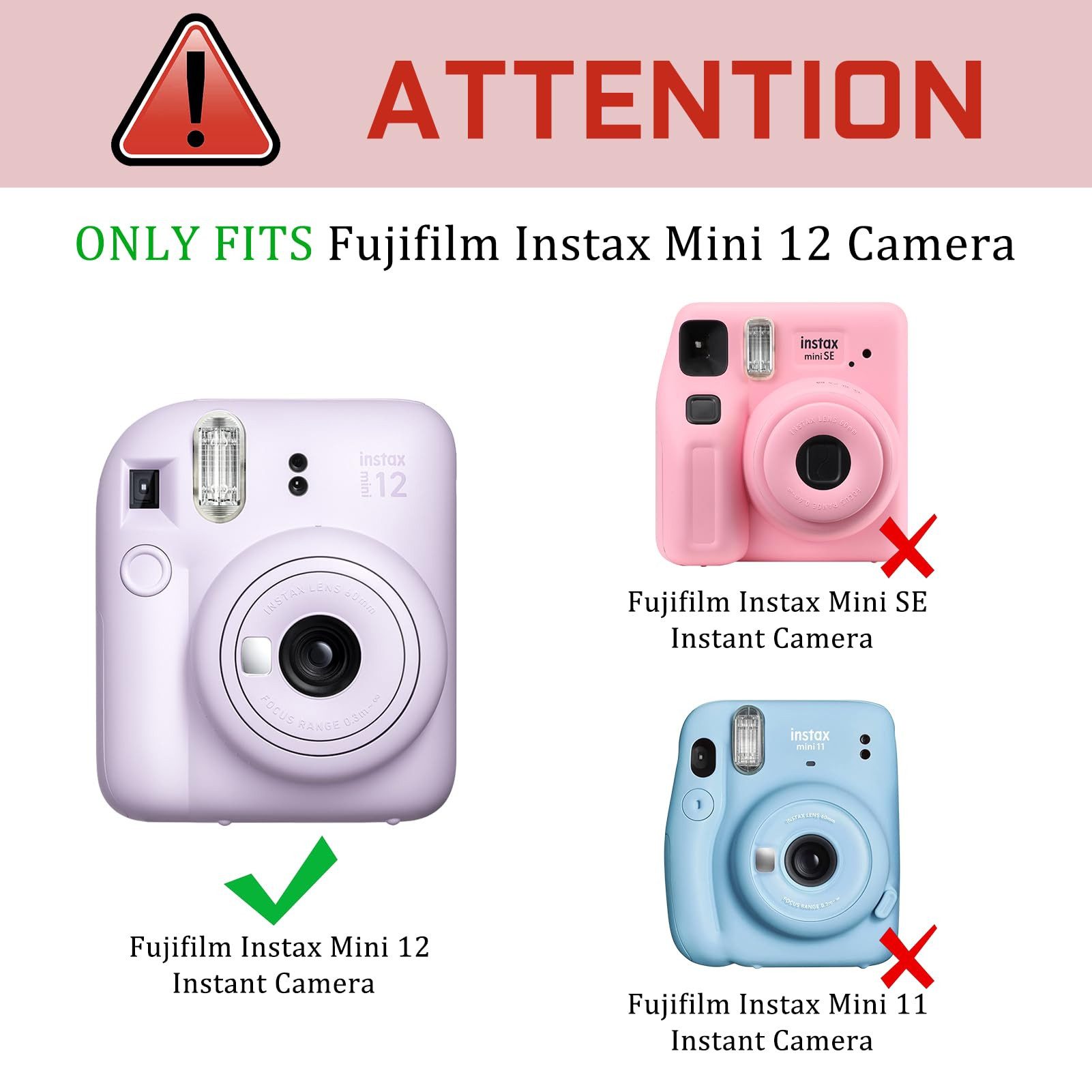 Fintie Kameratasche für Fujifilm Instax Mini 12 Sofortbildkamera-Premium Kunstleder Hülle, Reise Kameratasche Schutzhülle mit abnehmbaren Einstellbar Riemen
