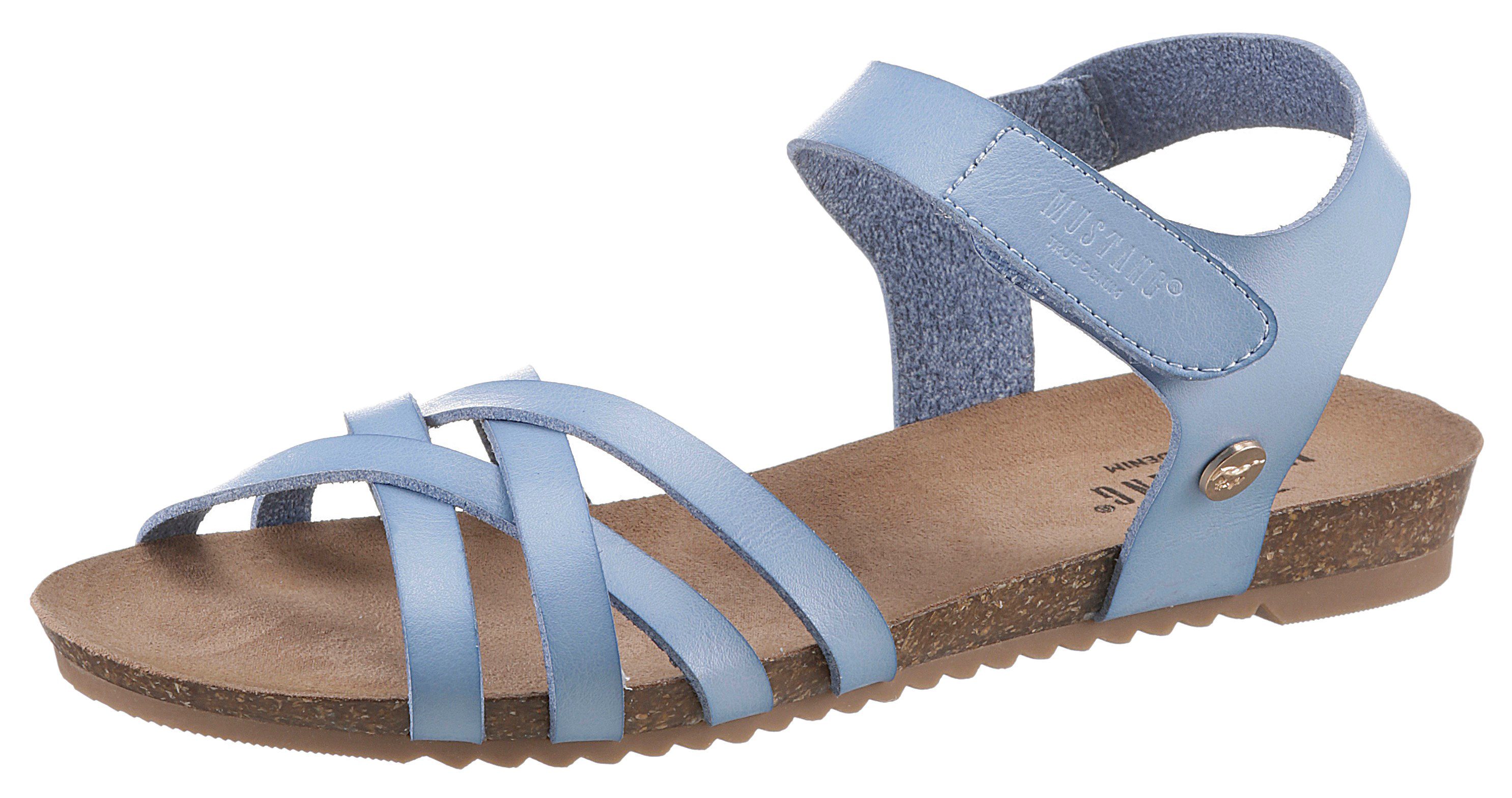 Mustang Shoes Riemchensandale, Sommerschuh, Sandalette, Klettschuh, günstig online kaufen