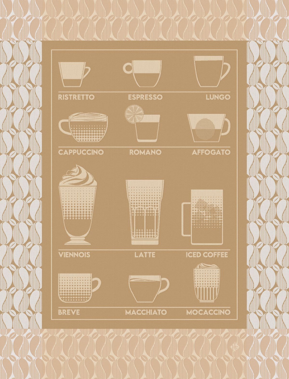 Le Jacquard Francais Geschirrtuch Geschirrtuch Barista Latte 60x80 cm, (1-tlg., 1 x Geschirrtuch), jacquard-gewebt