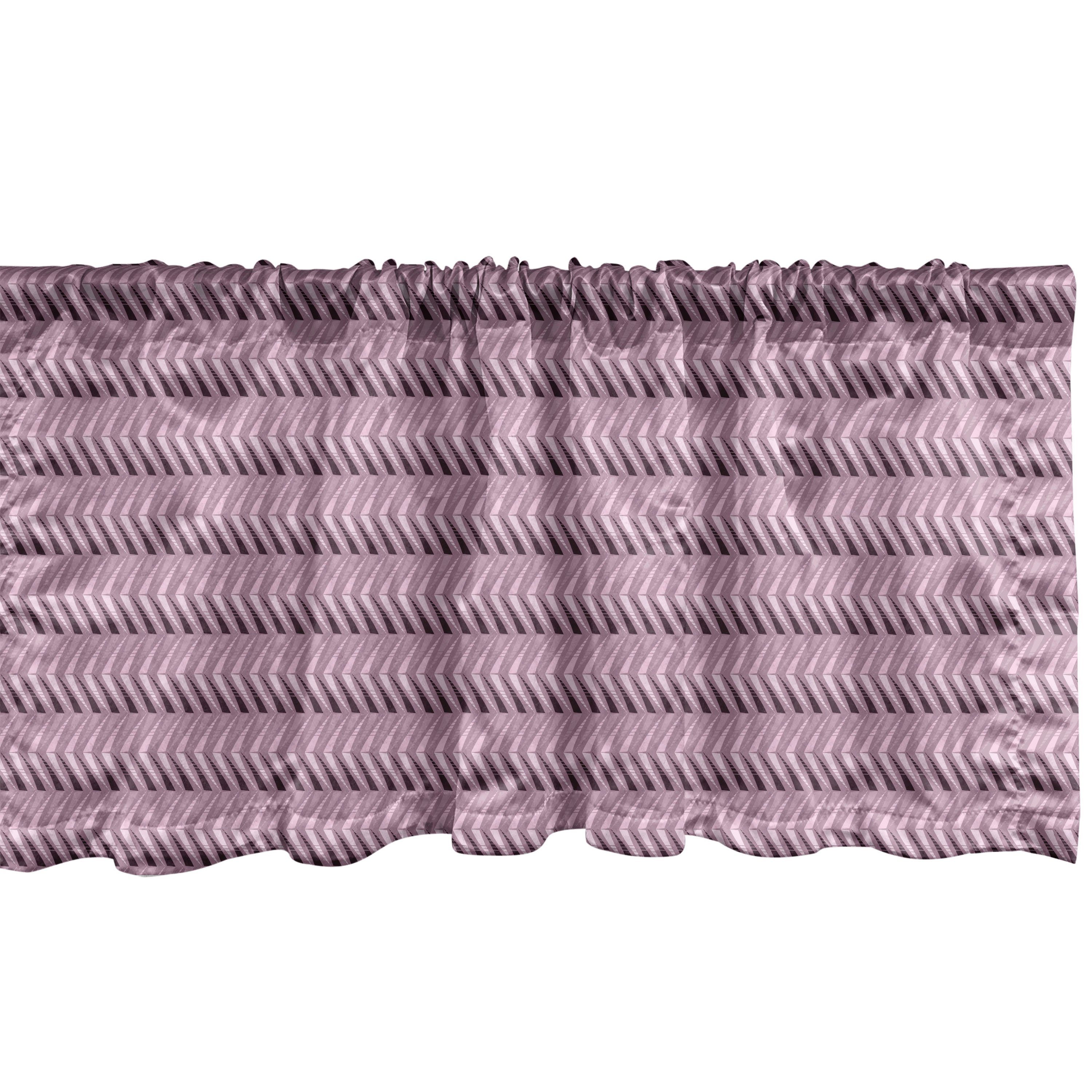 Scheibengardine Vorhang Volant für Küche Schlafzimmer Dekor mit Stangentasche, Abakuhaus, Microfaser, Geometrisch Moderne Herringbone Forms