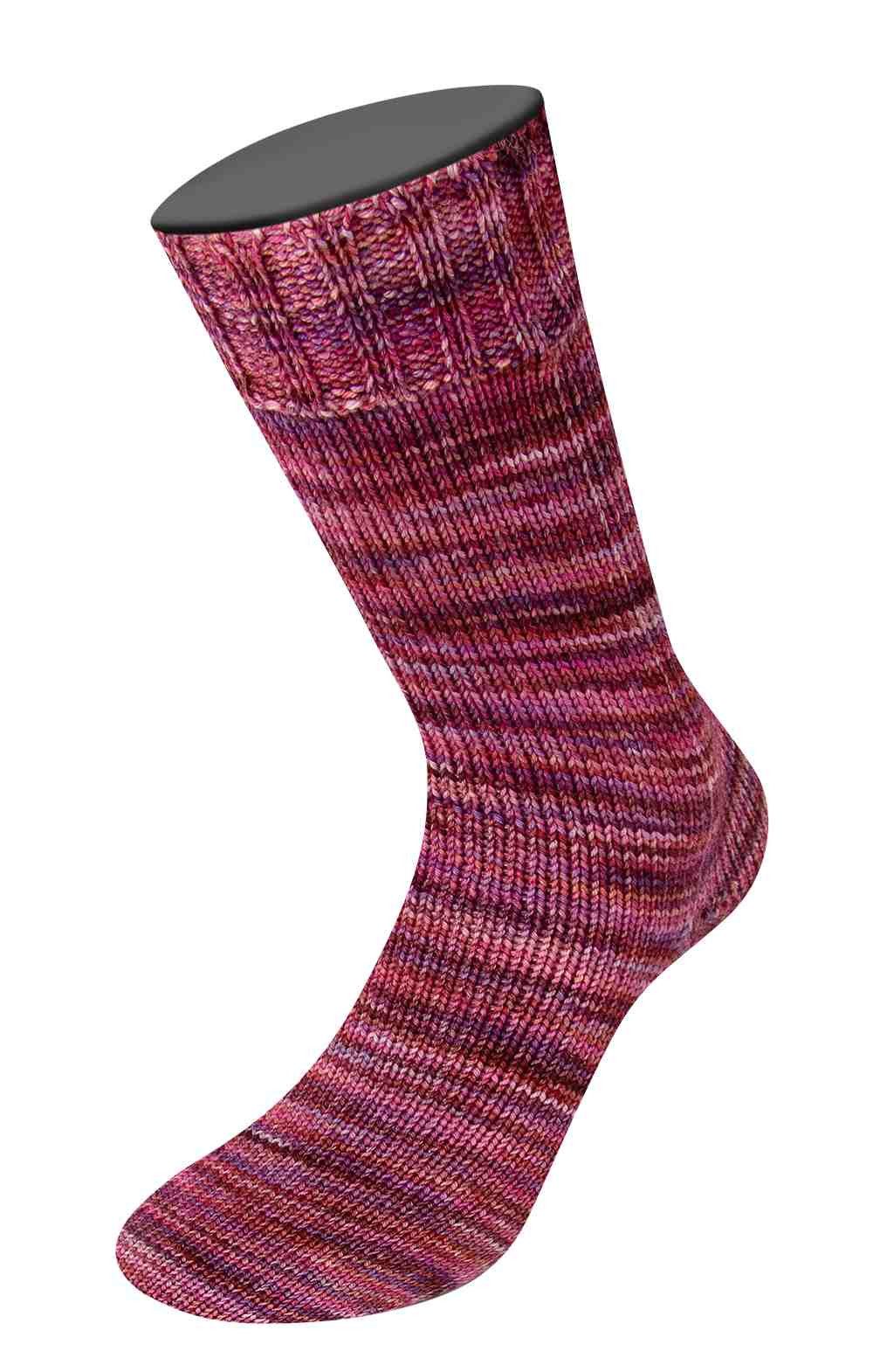 LANA GROSSA VINTAGE SOCKS MULTI Häkelwolle, 400 m (100 Gramm), Sockenwolle, waschmaschinenfest, Ton-in-Ton, extraweich