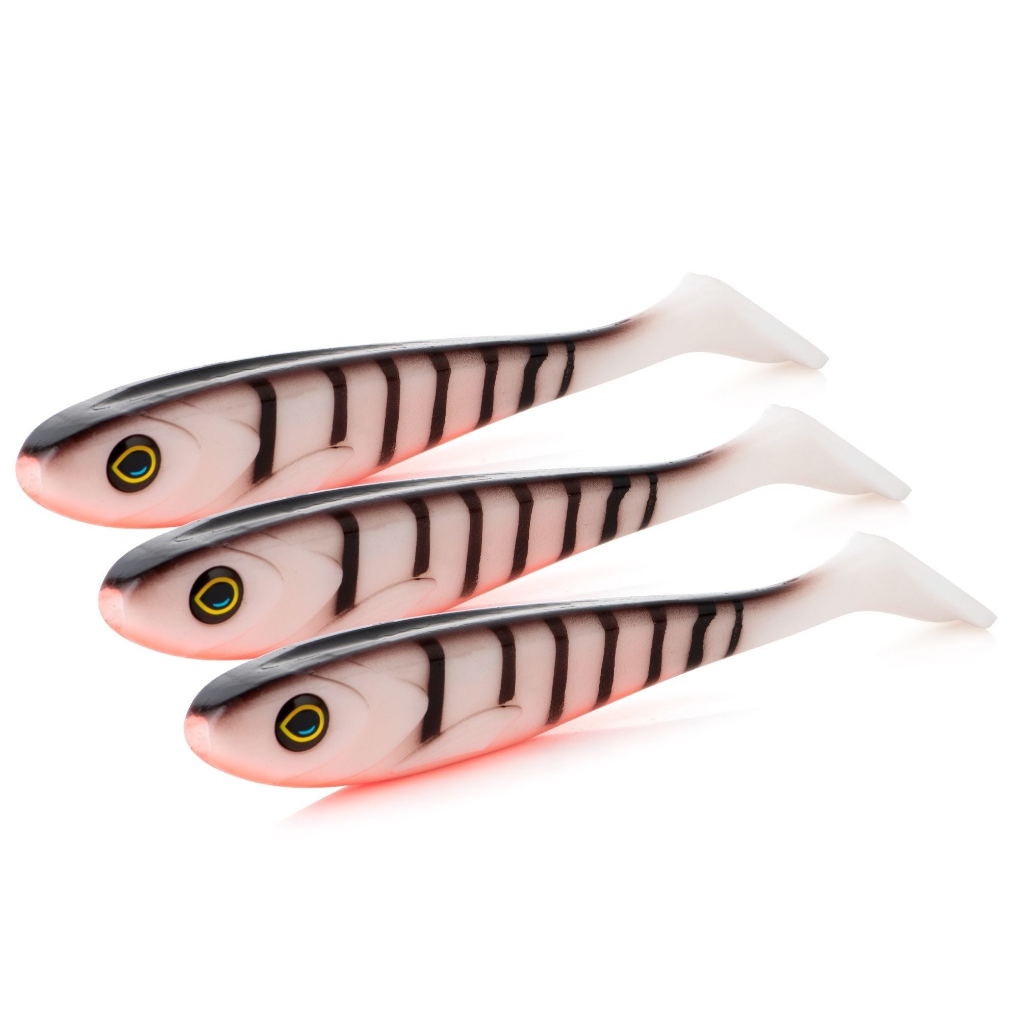 Zite Kunstköder Gummifisch Inzite Flanker Hecht-Shad Spinnfischen 18,5 cm 3er Set