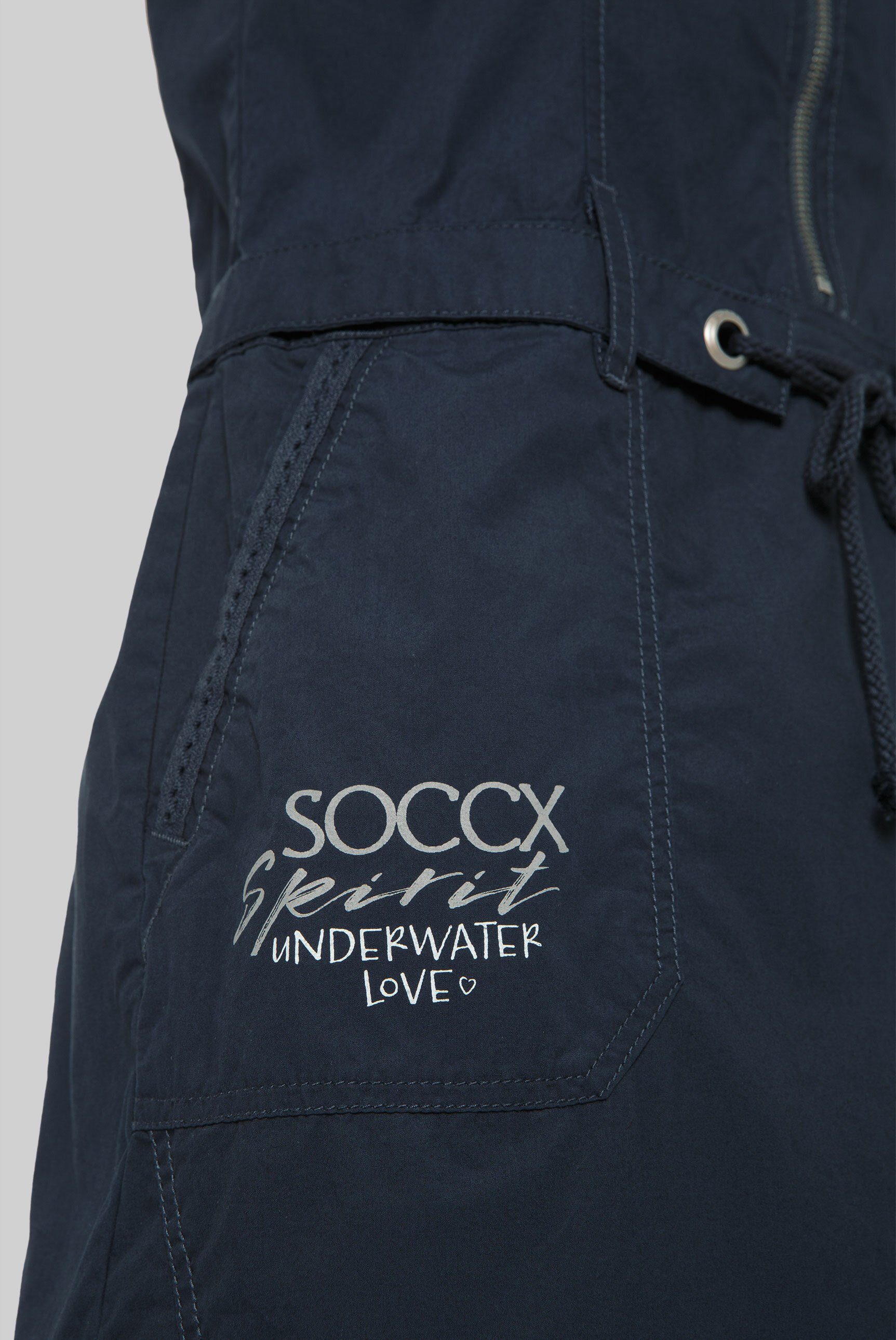 Damen Kleider SOCCX Sommerkleid mit kleinem Gehschlitz hinten