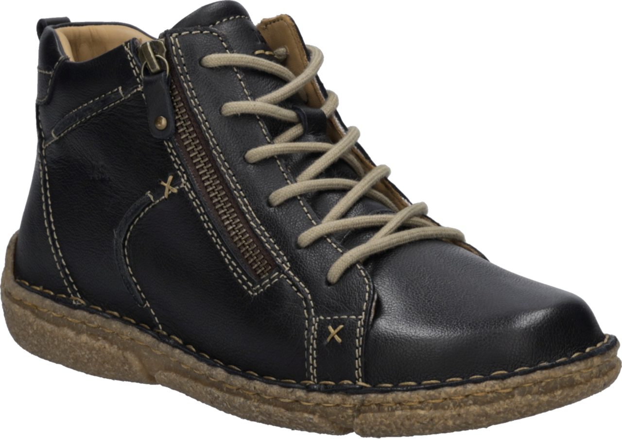 Josef Seibel Neele 71 Schnürboots Schnürstiefelette mit praktischem Außenreißverschluss, Weite G (weit)