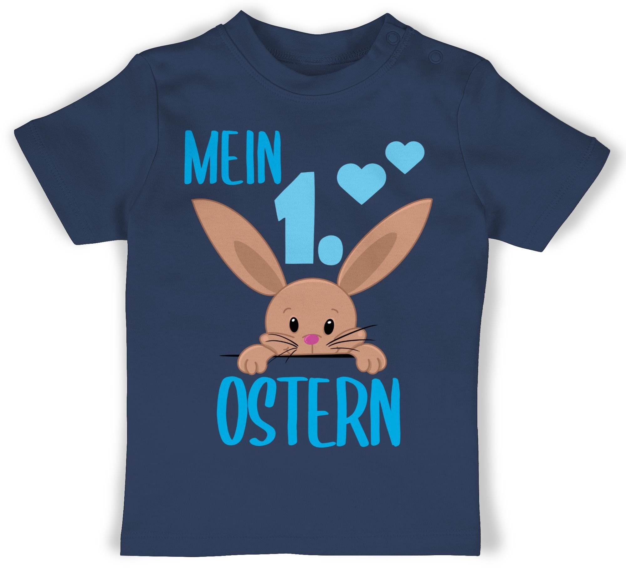 Shirtracer T-Shirt Mein 1. Ostern Hase Ostergeschenke 1 Navy Blau