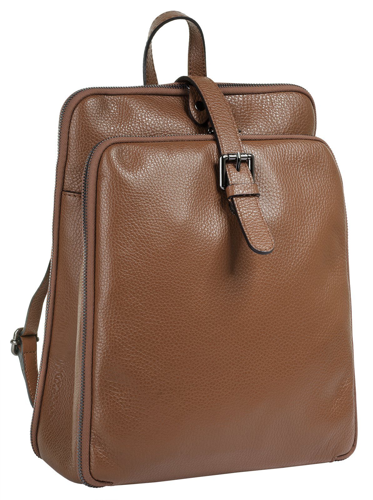 Cluty Cityrucksack, echt Leder, Made in Italy