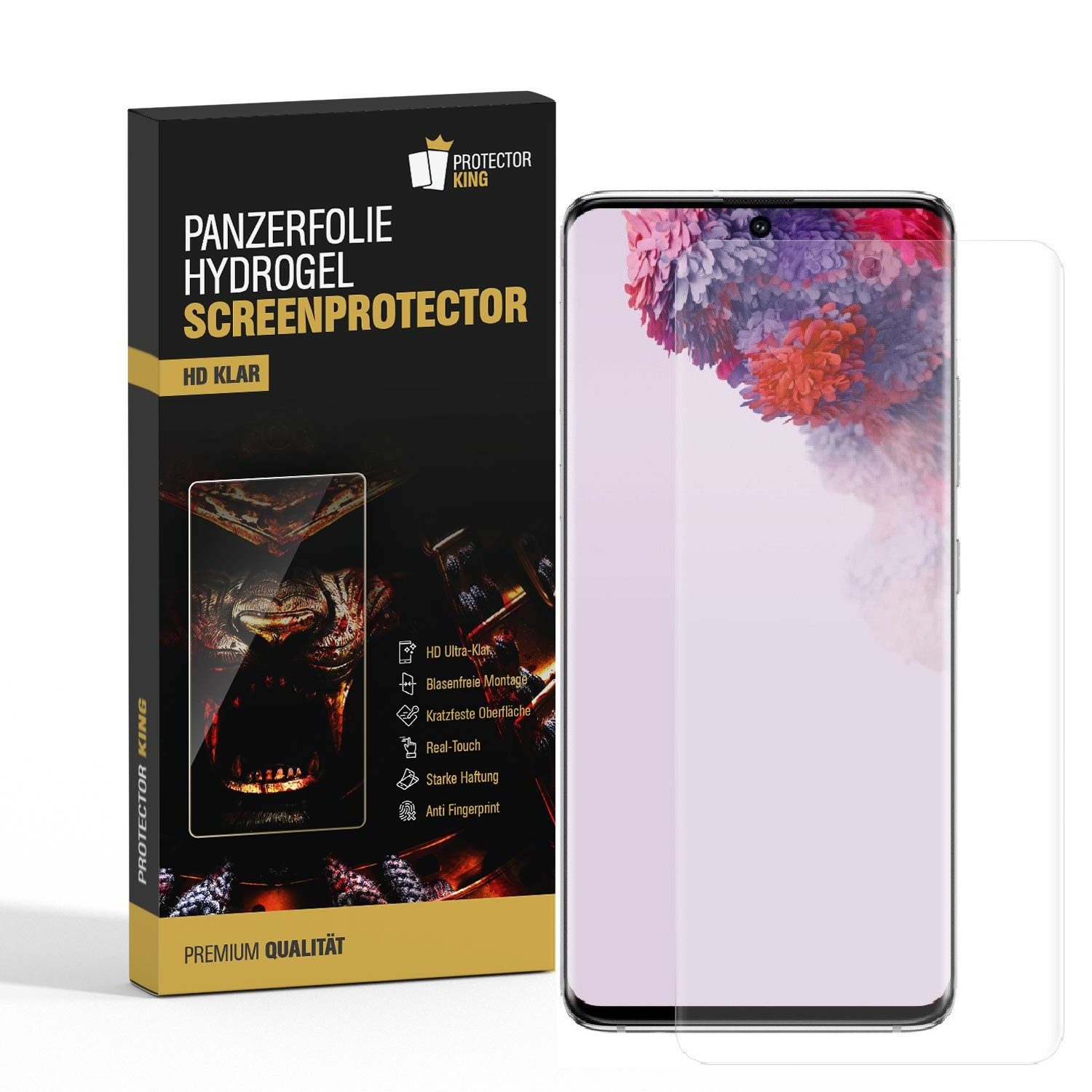 Schutzfolie 3x Hydrogel-Glass für Samsung Galaxy S20 Plus Selbstheilend für Micro