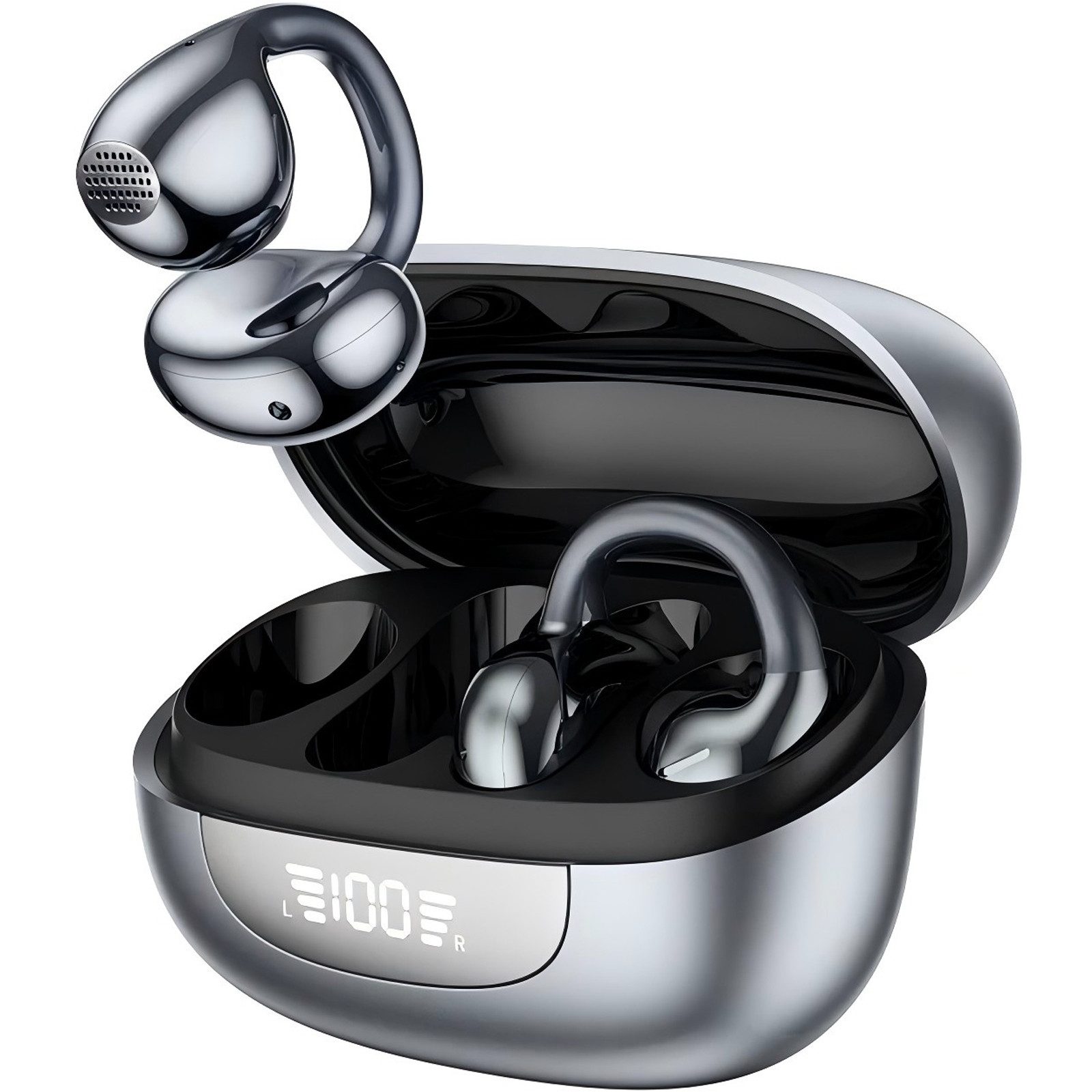 Fyrove 2026 Neue Open Ear Kopfhörer, In Ear Kopfhörer Bluetooth 6.0 Open-Ear-Kopfhörer (60H Spielzeit, IPX7 wasserdichte Bluetooth Open-Ear Sport Kopfhörer, Kopfhörer Kabellos Bluetooth HiFi Stereo mit Ohrhaken, ENC Noise Cancelling, HD-Mikrofon, kraftvollem Bass und komfortabler Passform für Sport, Büro und Alltag)