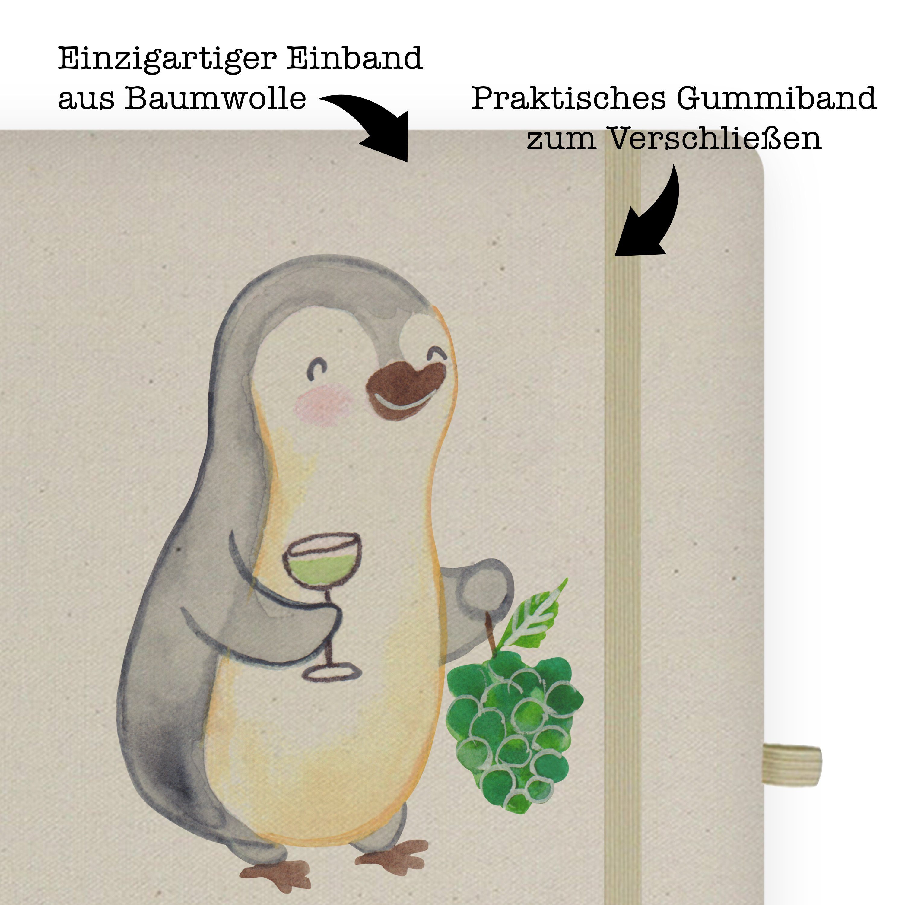 Geschenk, Notizbuch Mr. Transparent Mrs. - Mrs. - Weinhändler Mr. Panda Skizzenbuch, Herz & Schenken, mit Panda &