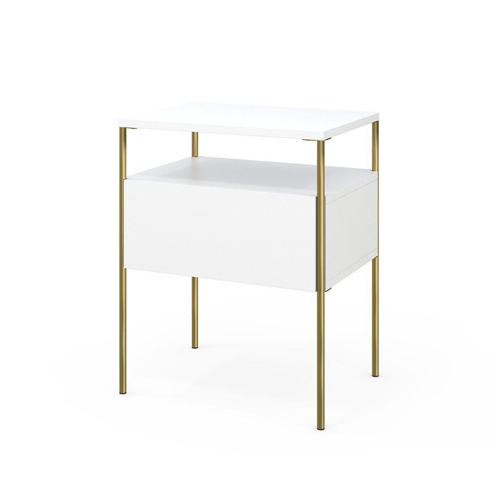 Vicco Nachtschrank Mira, Weiß/Gold, 40 x günstig online kaufen