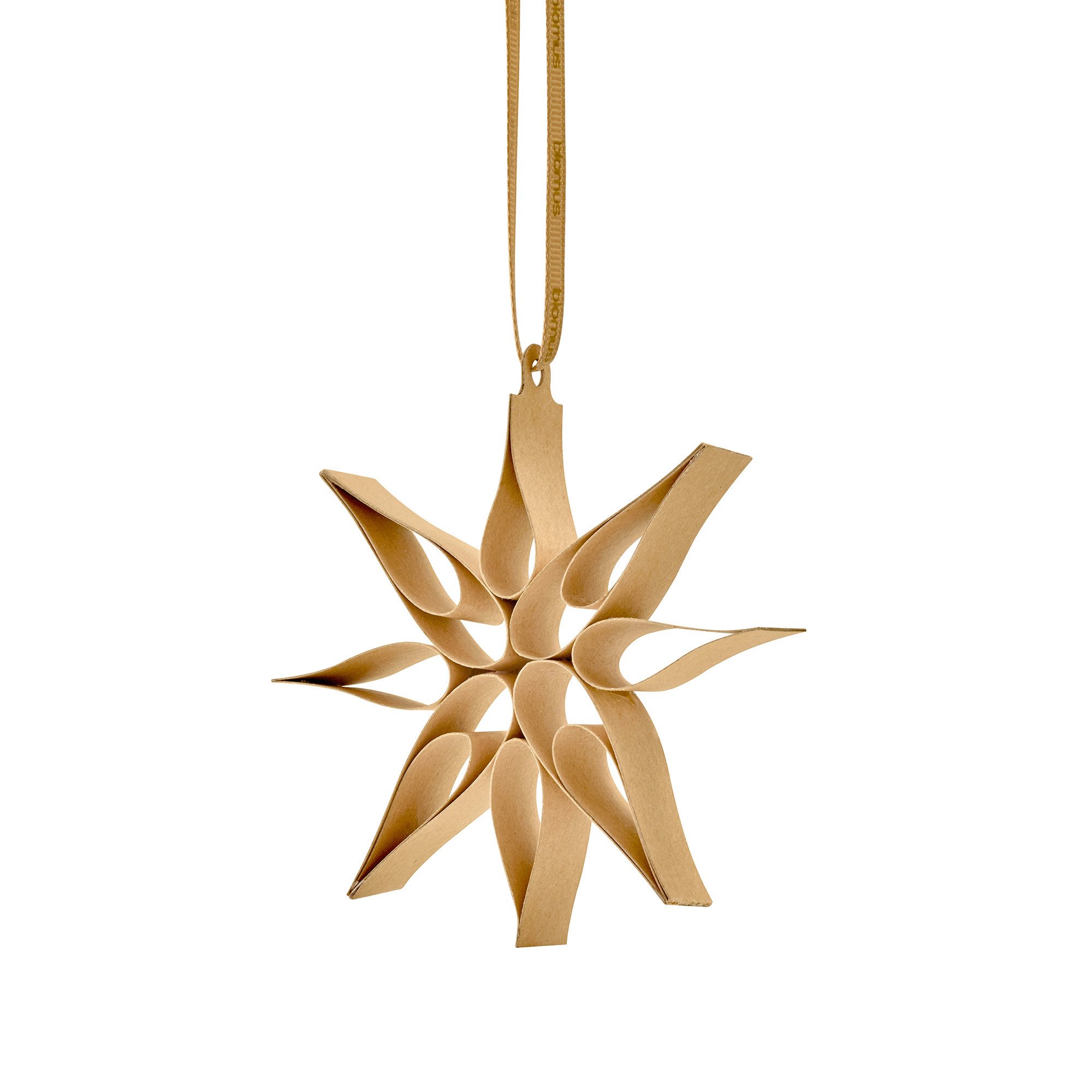 blomus Christbaumschmuck 4er Set -KAZARY- Weihnachtsschmuck, Anhänger, Weihnachtsdeko modern, 4er Set, zertifiziertes Papier, verschiedene Formen, Satinband