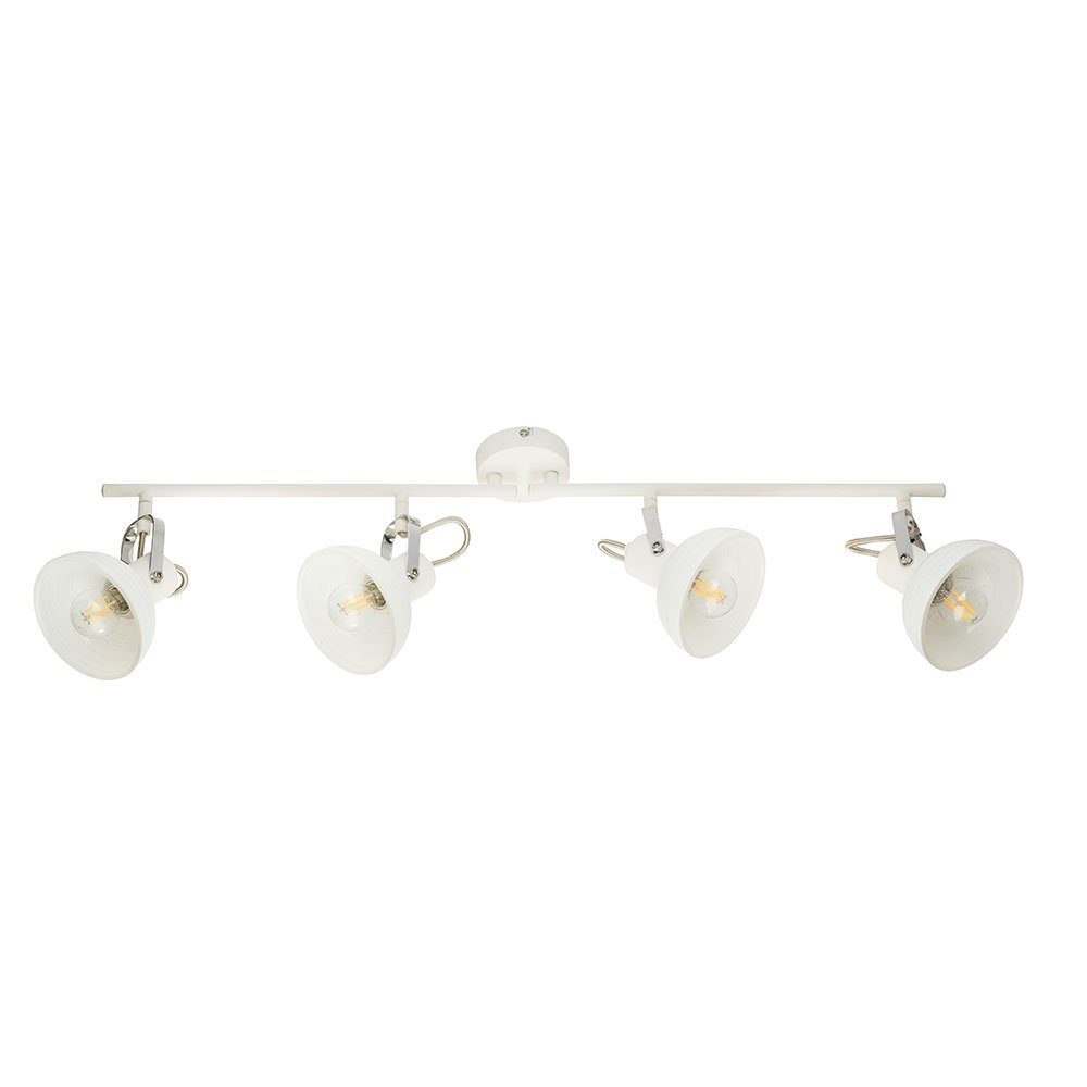 GLOBO LIGHTING Deckenspot, Leuchtmittel nicht inklusive, Deckenlampe Deckenstrahler schwenkbar Wohnzimmerlampe 4 flammig weiß