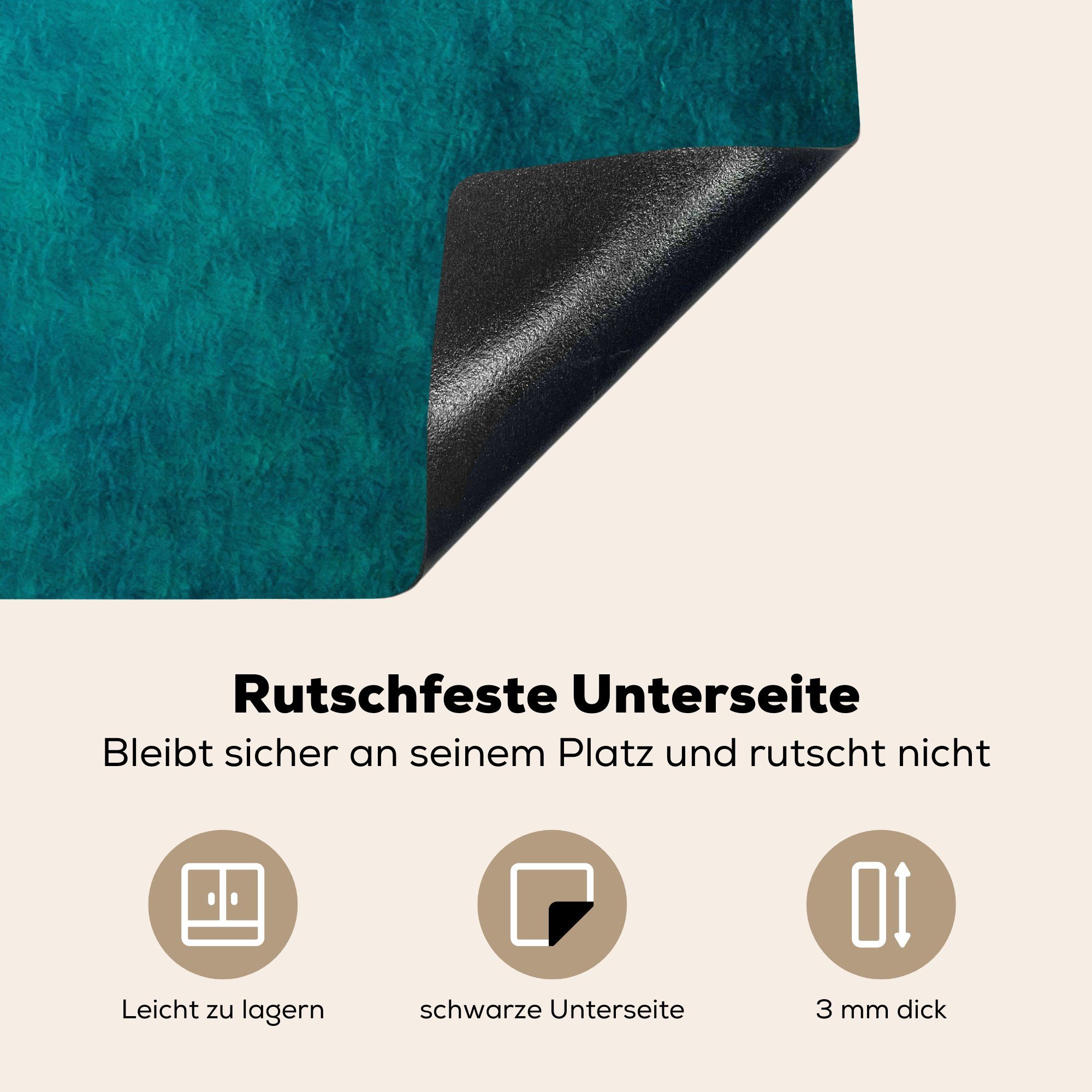 Schutz MuchoWow Induktionskochfeld (1 die Ceranfeldabdeckung küche, für Herdblende-/Abdeckplatte Nahaufnahme 71x52 Mittelmeerwasser, tlg), cm, von Vinyl,