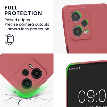 kwmobile Handyhülle Hülle für Xiaomi Redmi Note 12 Pro+ (5G), Backcover Silikon - Soft Handyhülle - Handy Case in Dark Rose