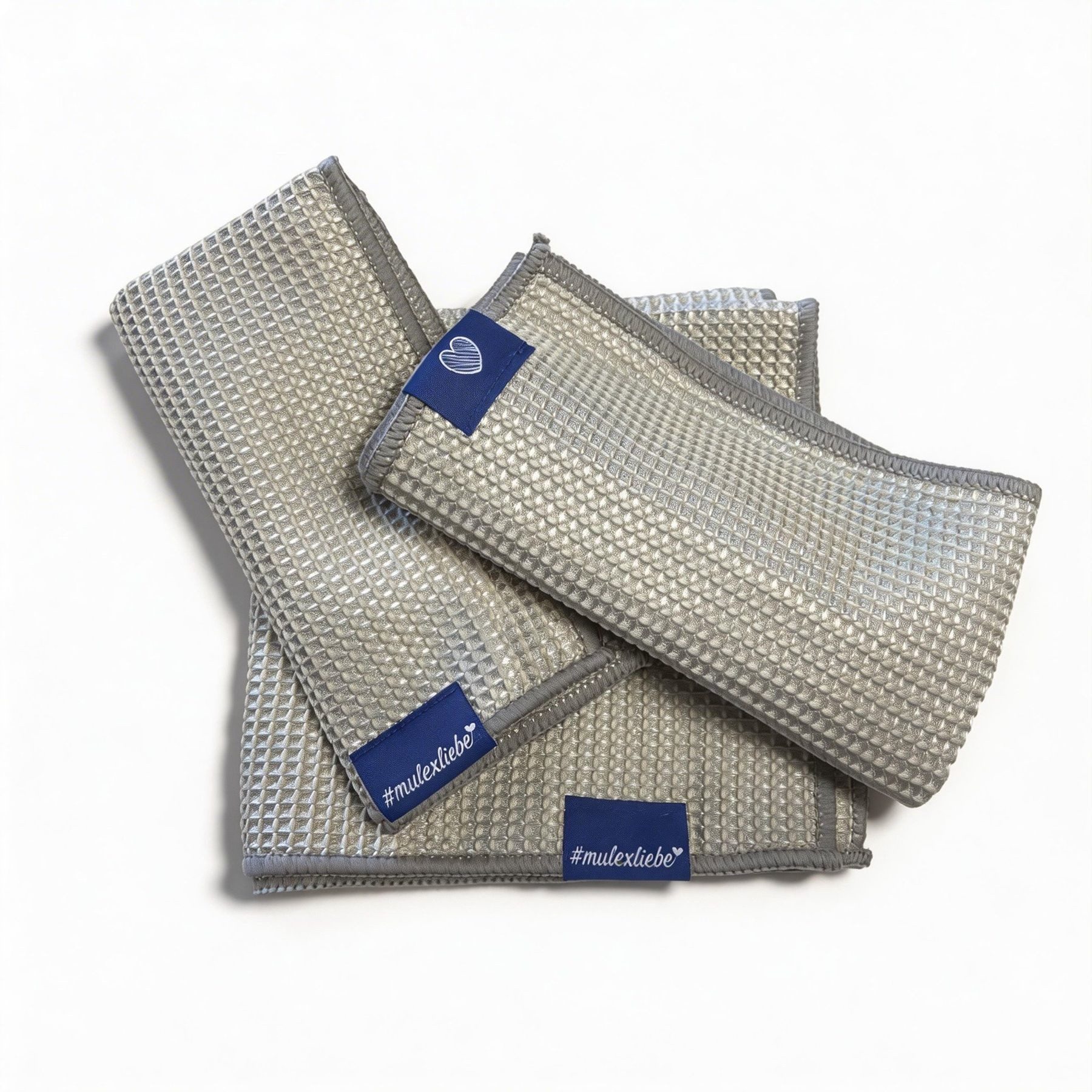 Mulex Mulex Waffeltücher 3er Set, Multifunktionstücher Mikrofasertuch (Mikrofaser, 39x39 cm, Set, 3-tlg., 3-in-1 Mikrofasertuch, streifenfrei reinigen ohne Reinigungsmittel)